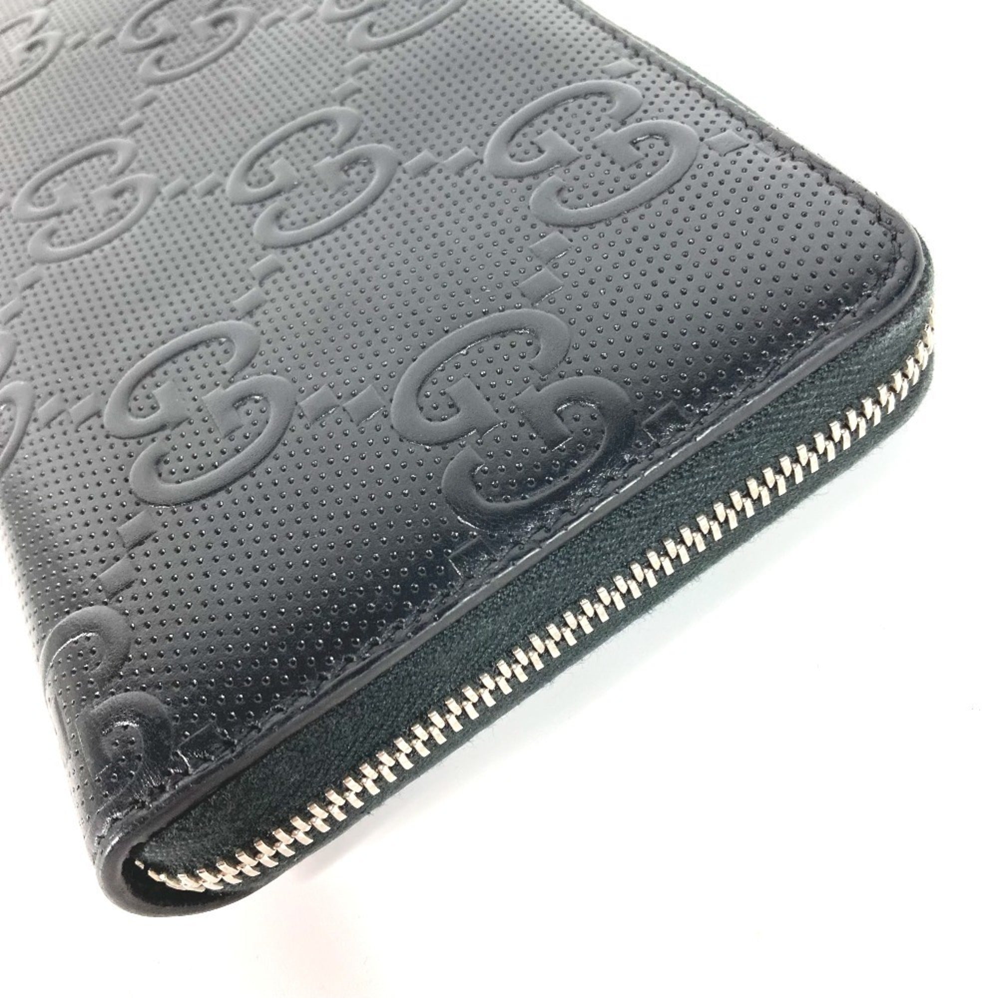 Gucci Black Leather Long Wallet (Bi-Fold) (Pre-Owned)