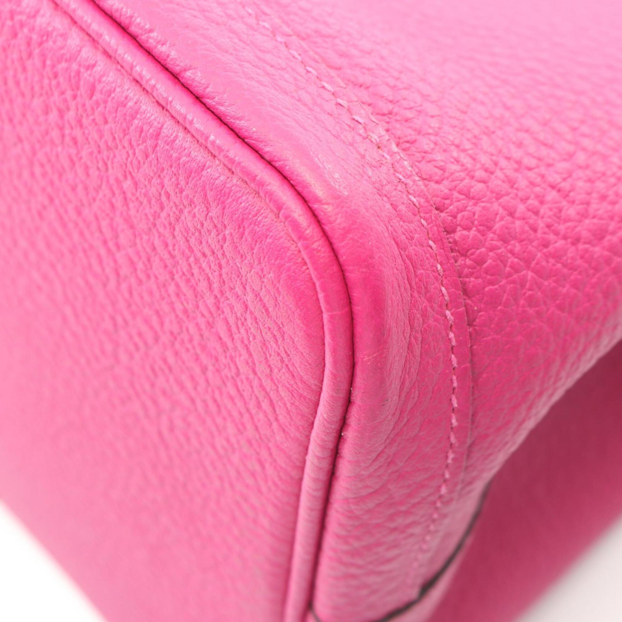 Hermes Pink Country Leather Leather Handbag Tote Bag (Pre-Owned)