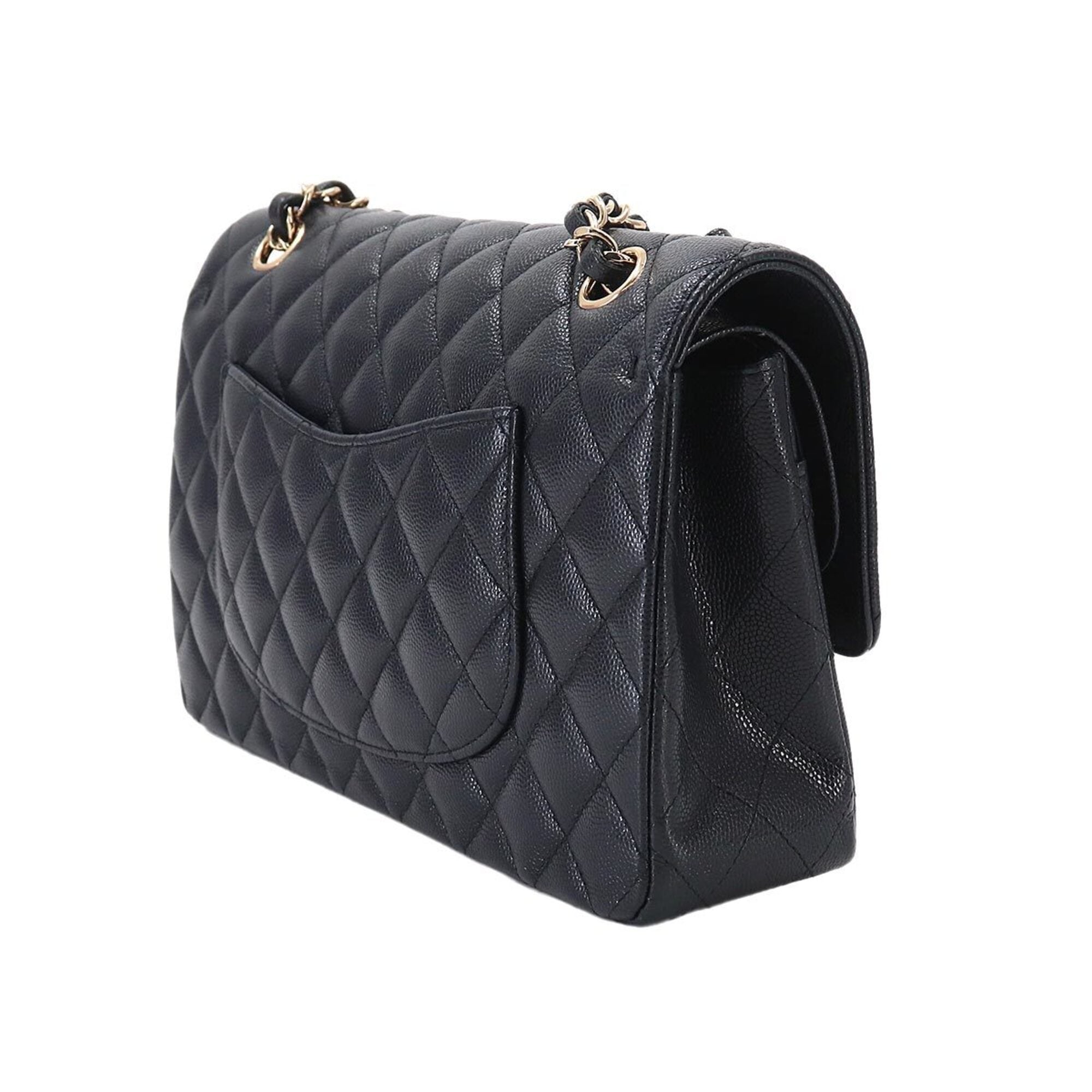 Chanel Matelasse Navy Grained Calfskin Handbag Shoulder Bag (Pre-Owned)