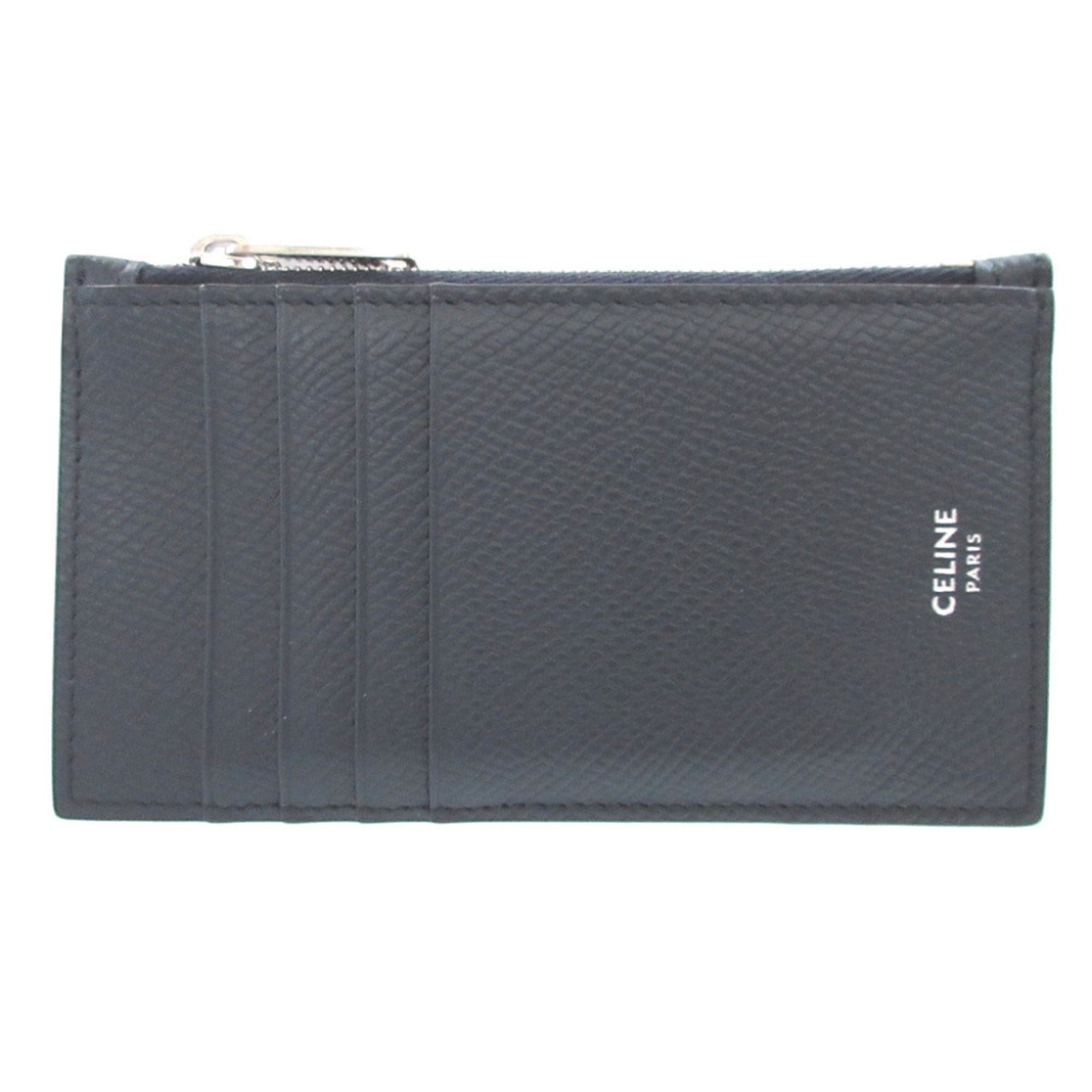 Celine Navy Leather Card Wallet (Pre-Owned)