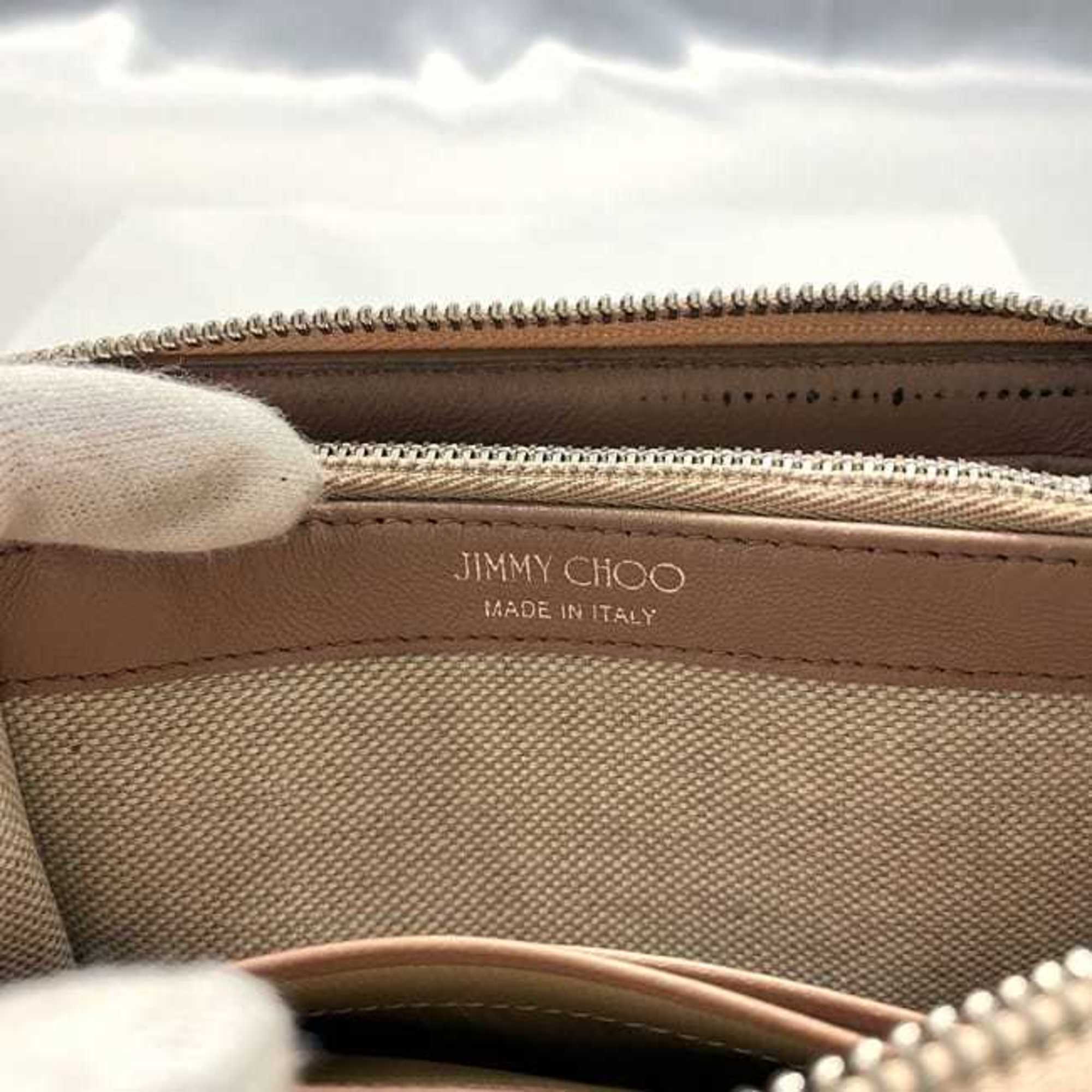 Jimmy Choo Pink Beige Leather Wallet (Bi-Fold) (Pre-Owned)