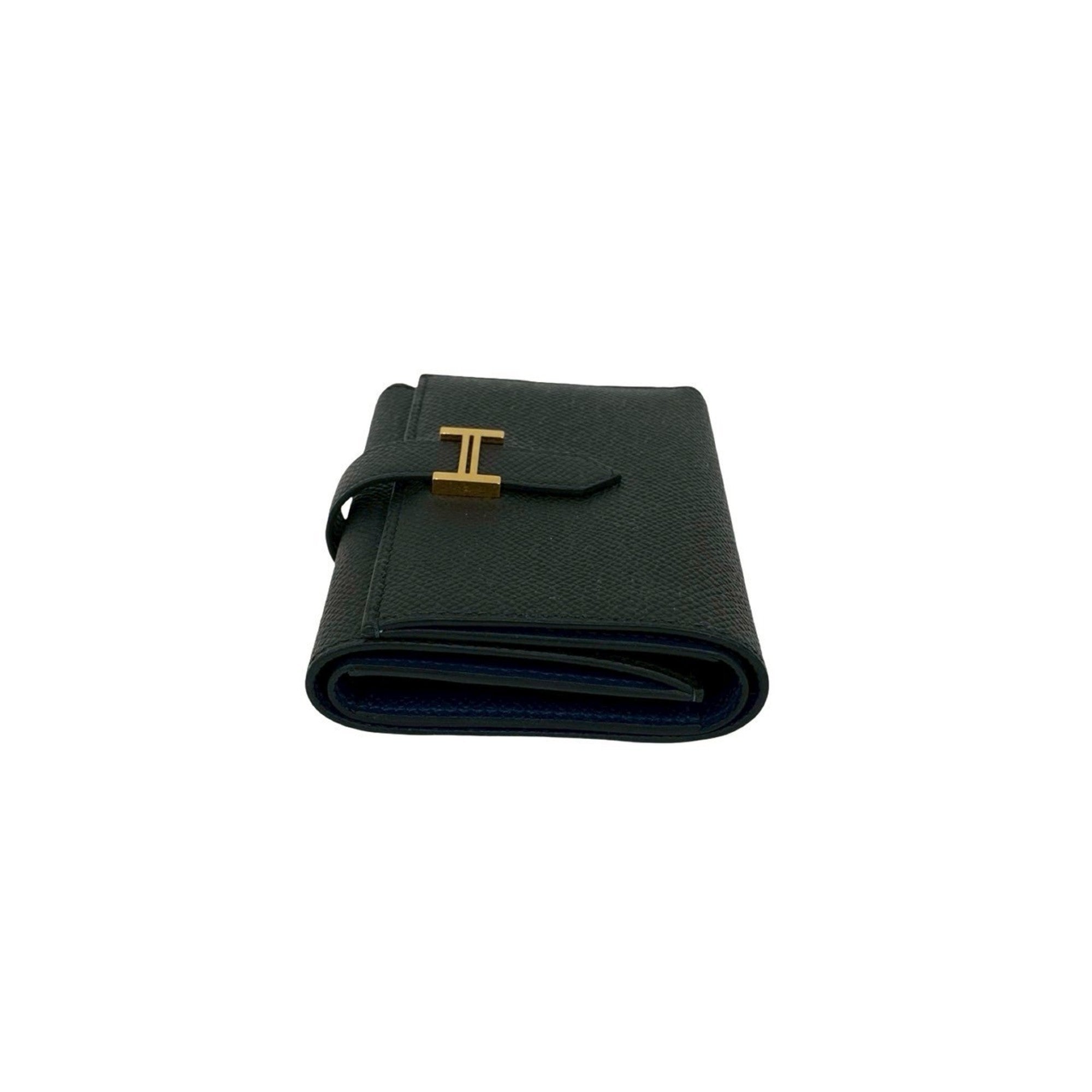 Hermes Black Epsom Leather Wallet (Tri-Fold) (Pre-Owned)