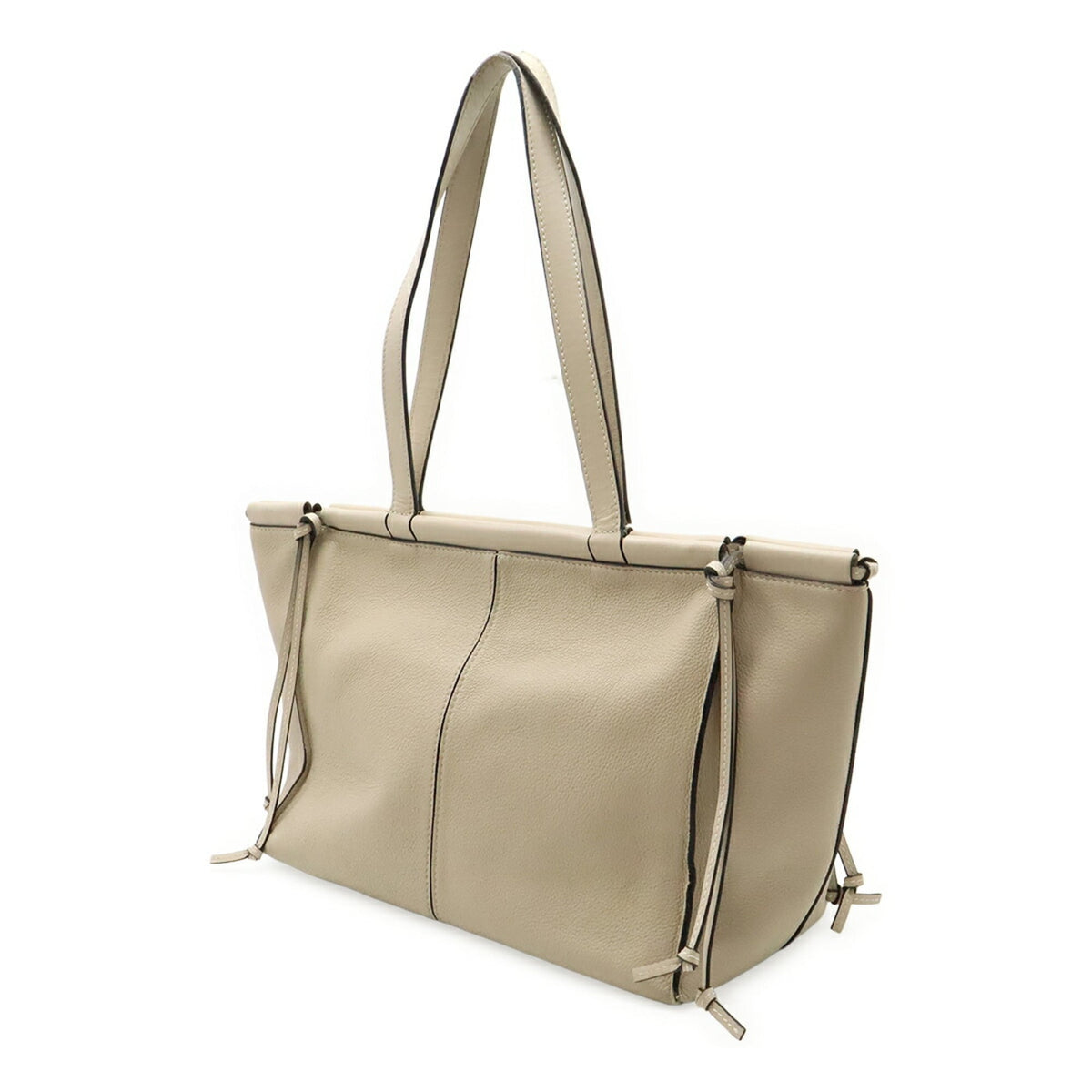 Loewe Beige Leather Shoulder Bag Tote Bag (Pre-Owned)
