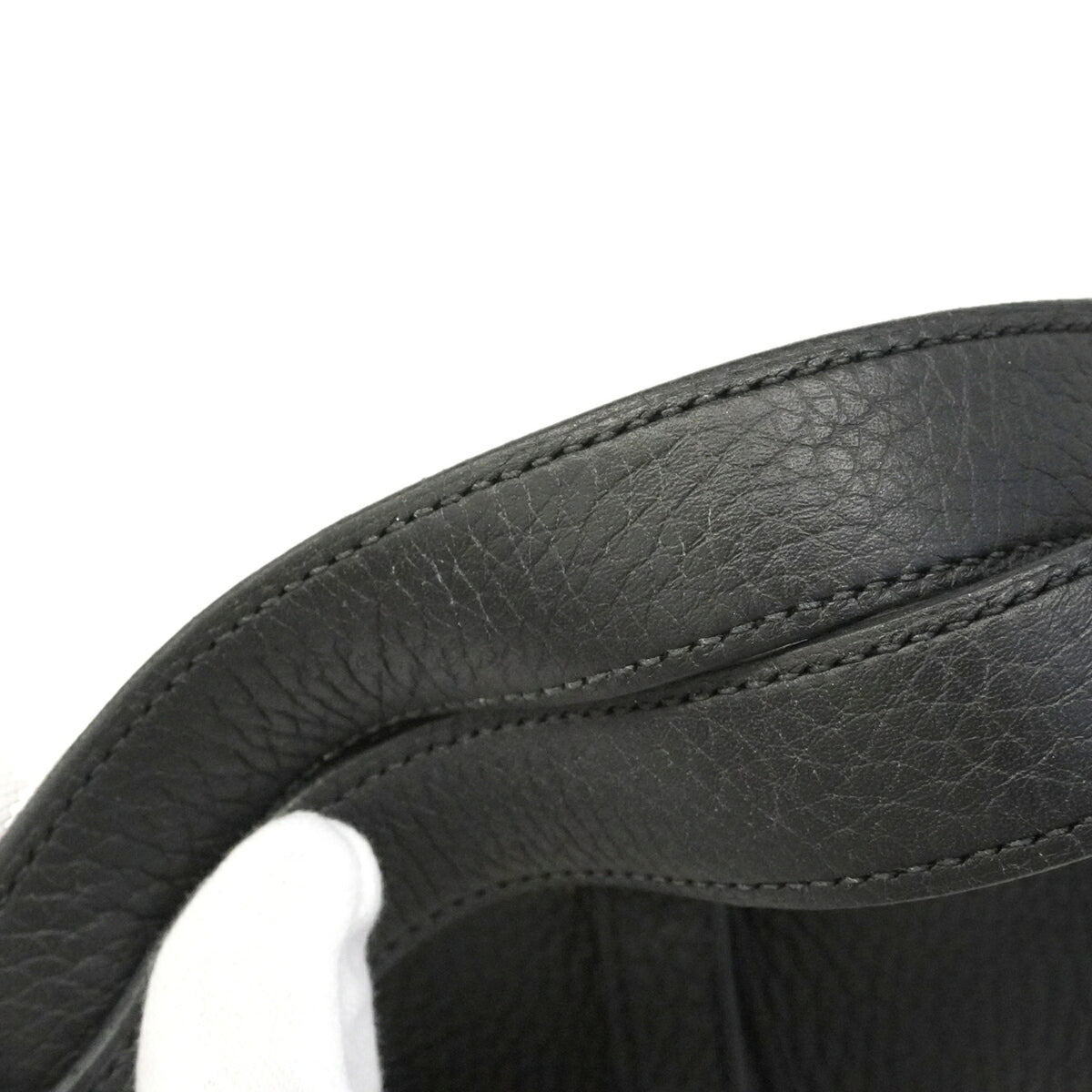 Hermes Black Taurillon Clemence Leather Handbag (Pre-Owned)