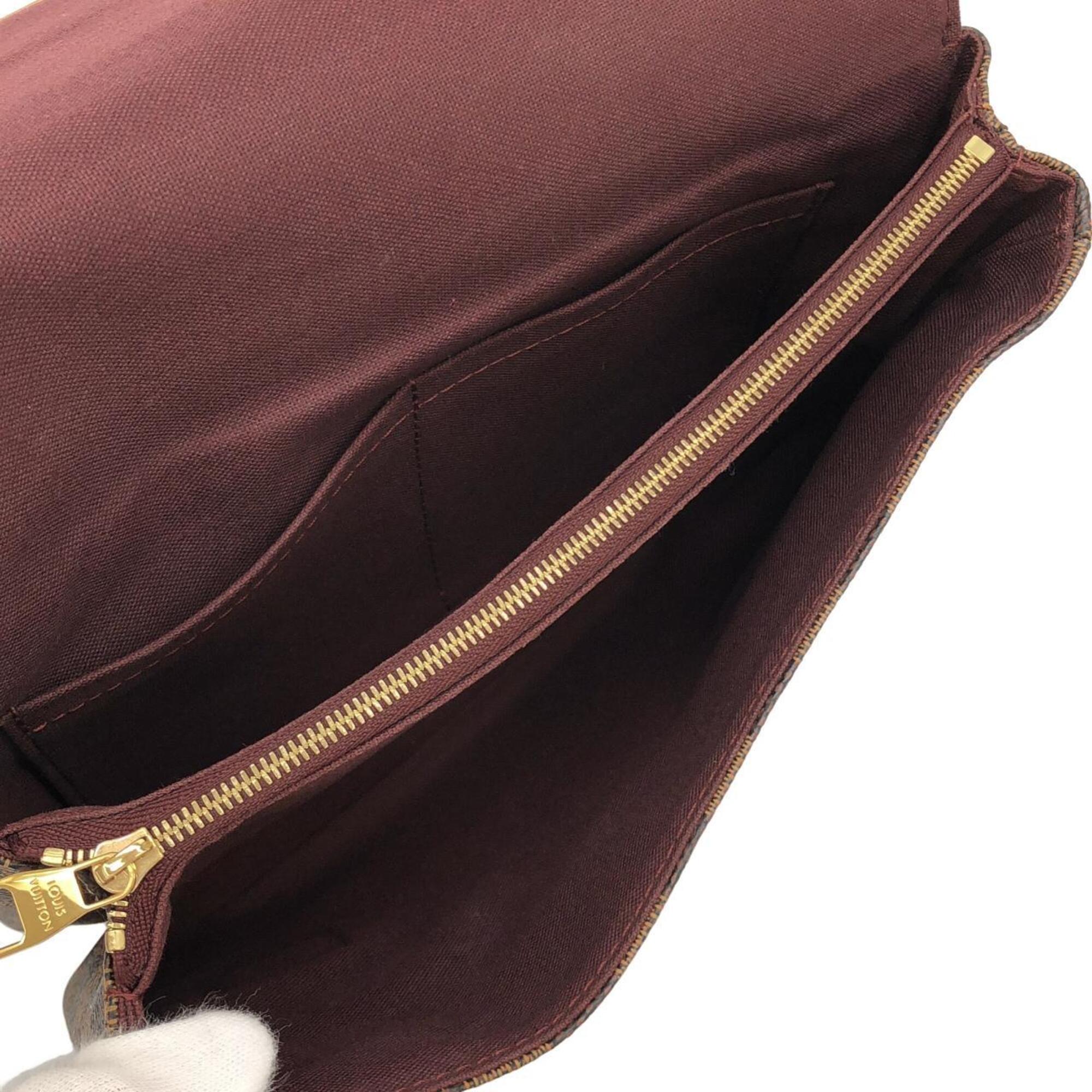 Louis Vuitton Ebene Coated Canvas Shoulder Bag (Pre-Owned)