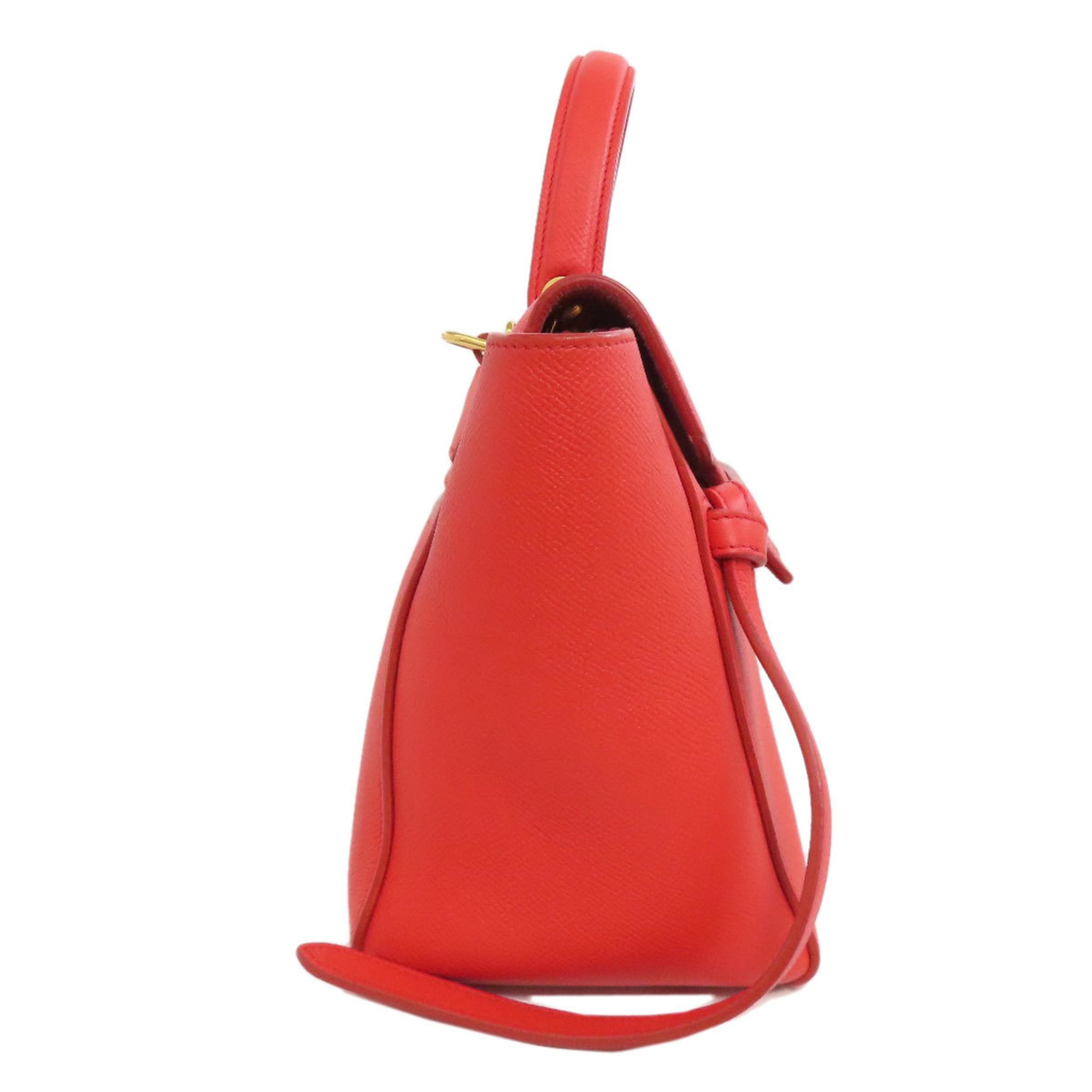 Celine Red Color Leather Handbag (Pre-Owned)
