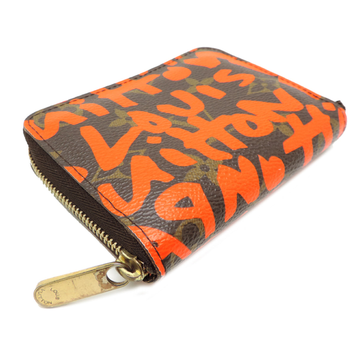 Louis Vuitton Brown Lv Orange Monogram Monogram Graffiti Long Wallet (Bi-Fold) (Pre-Owned)