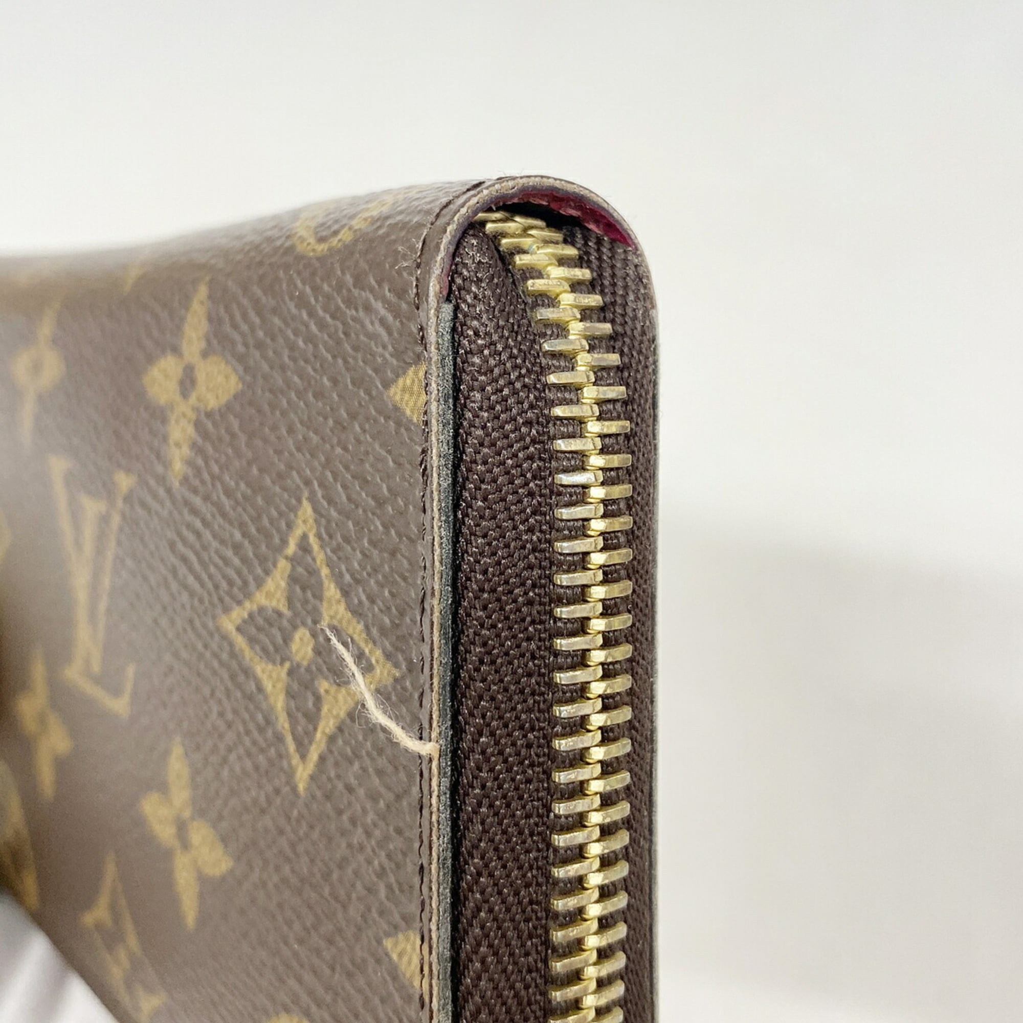 Louis Vuitton Brown Fuchsia Long Wallet (Bi-Fold) (Pre-Owned)