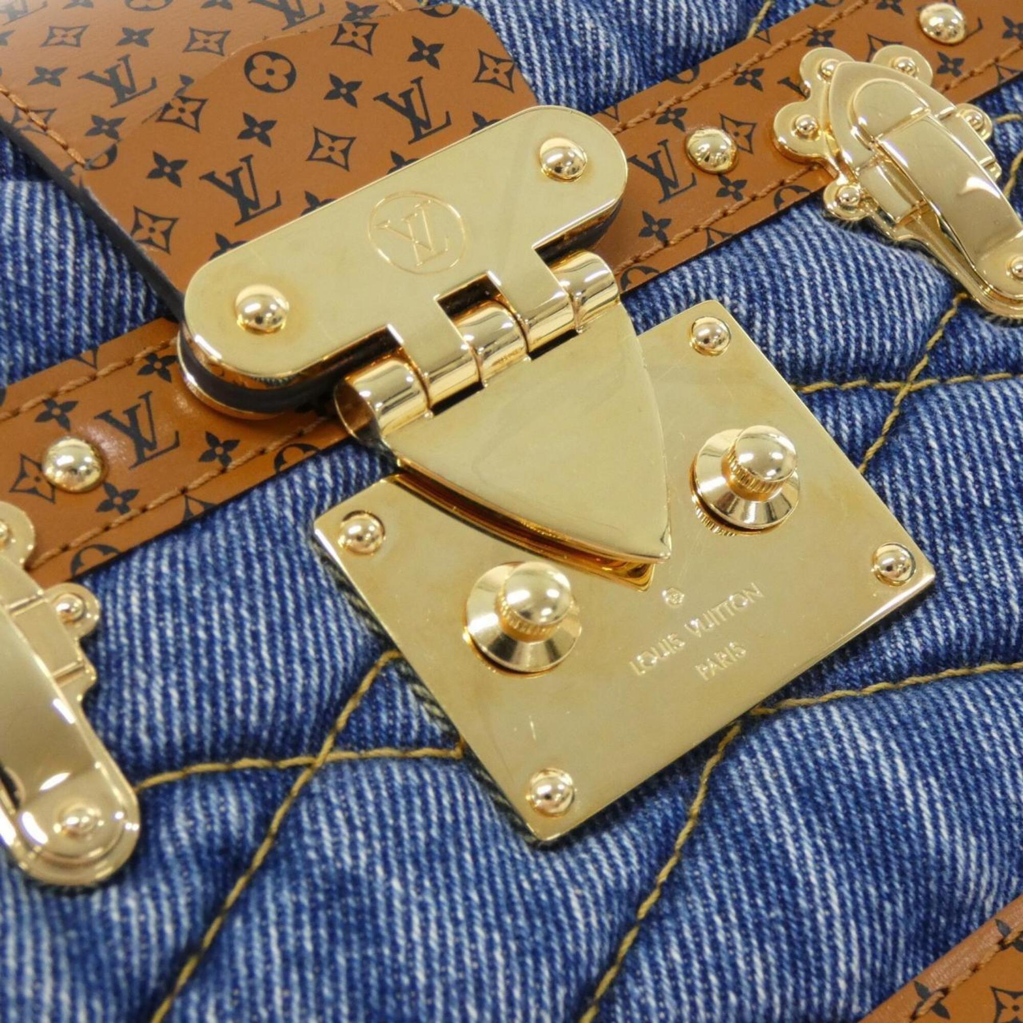 Louis Vuitton Blue Denim Leather Shoulder Bag (Pre-Owned)