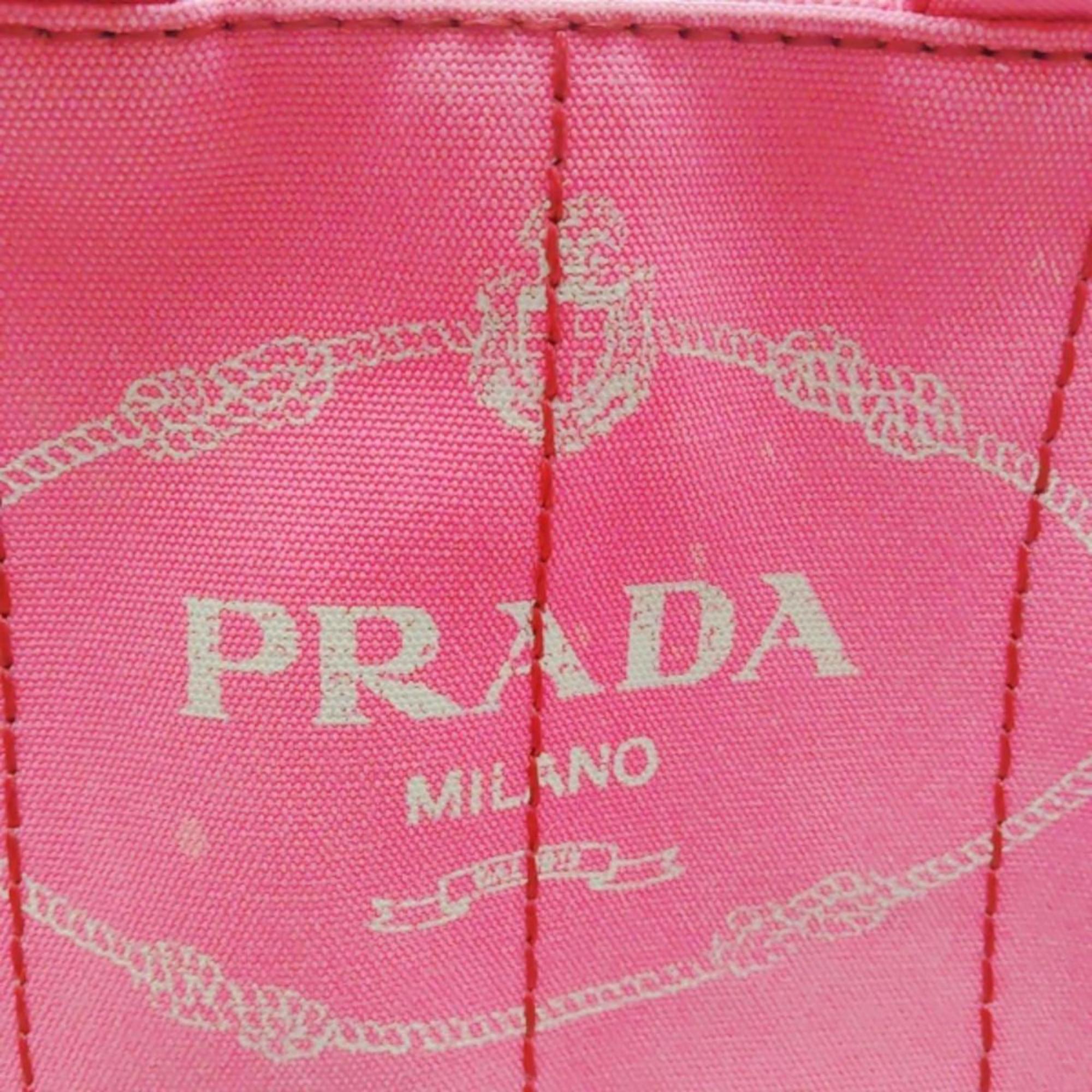 Prada Pink Canvas Tote Bag (Pre-Owned)
