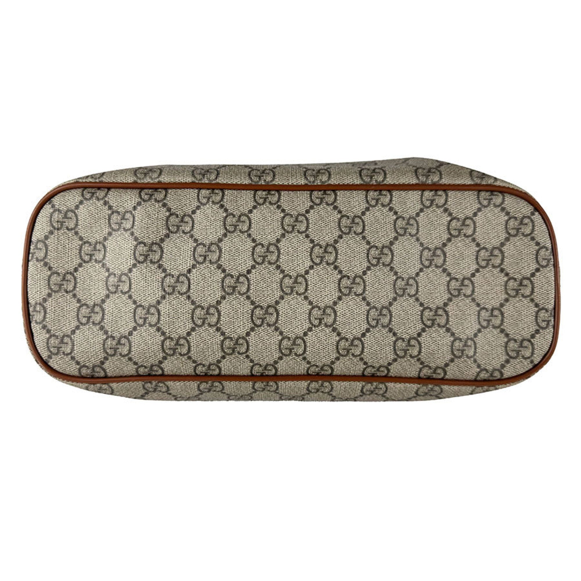 Gucci Brown Gg Supreme Handbag Shoulder Bag (Pre-Owned)