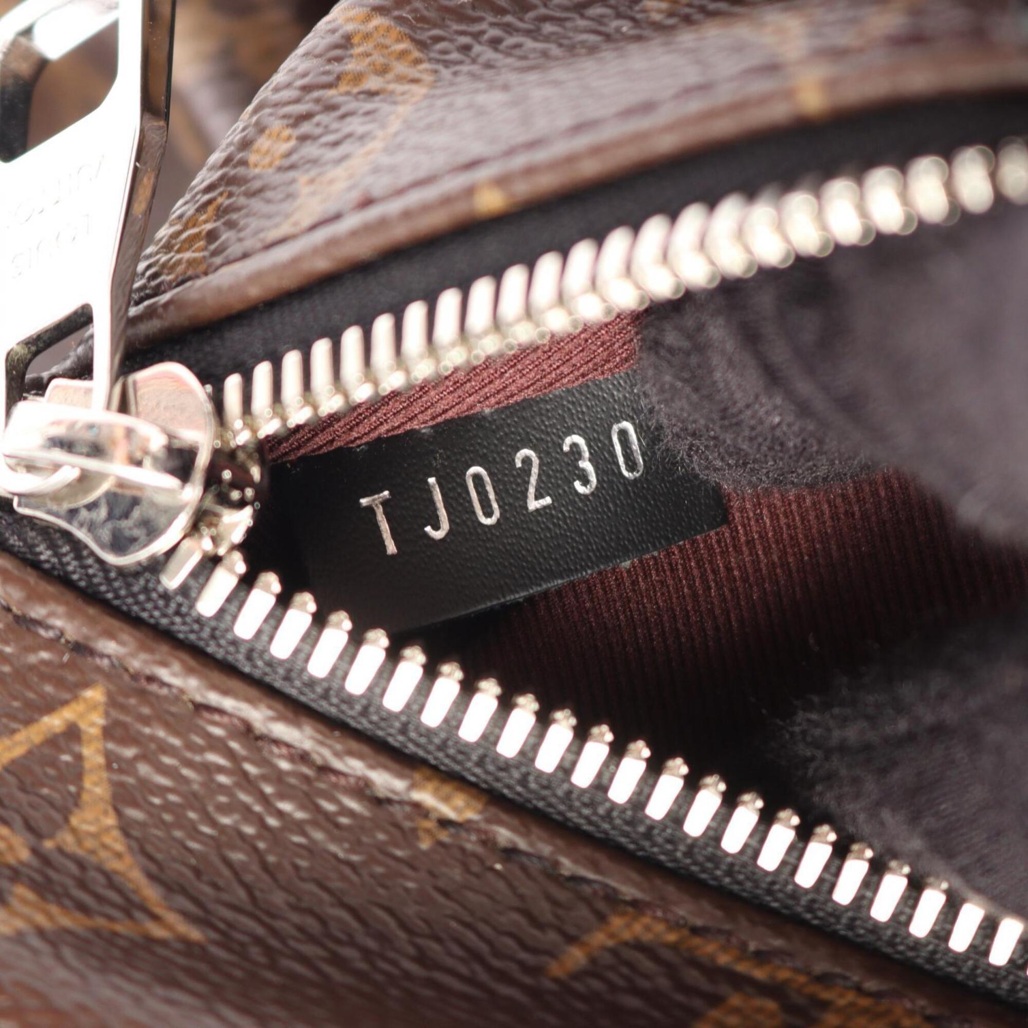 Louis Vuitton Black Brown Coated Canvas Leather Backpack Handbag (Pre-Owned)