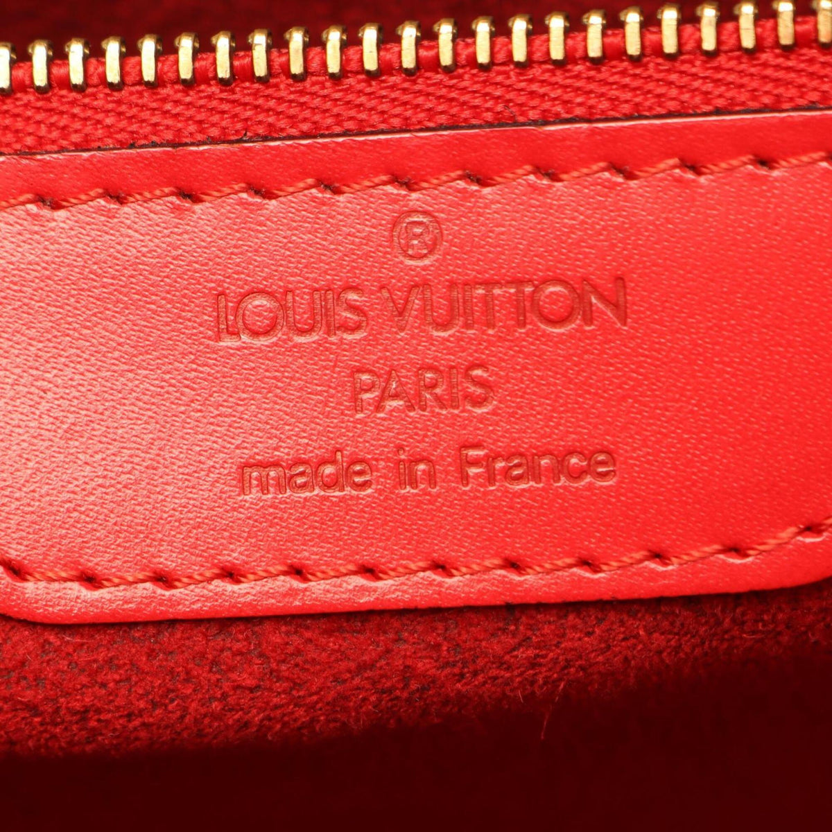 Louis Vuitton Castilian Red Red Color Epi Leather Handbag Shoulder Bag (Pre-Owned)
