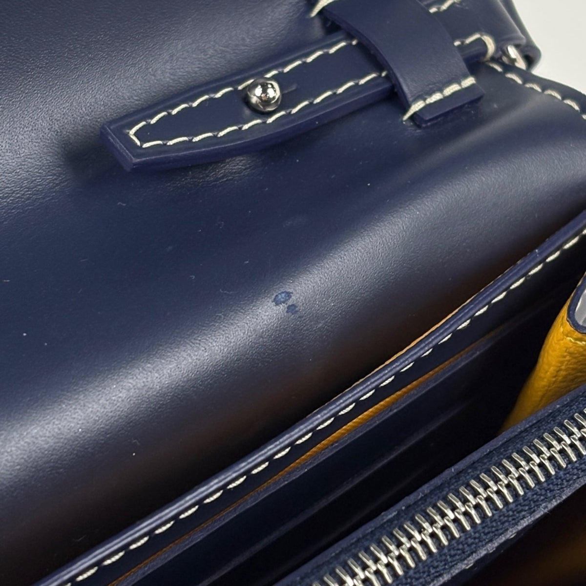 Goyard Navy Coated Canvas Pouch Shoulder Bag (Pre-Owned)