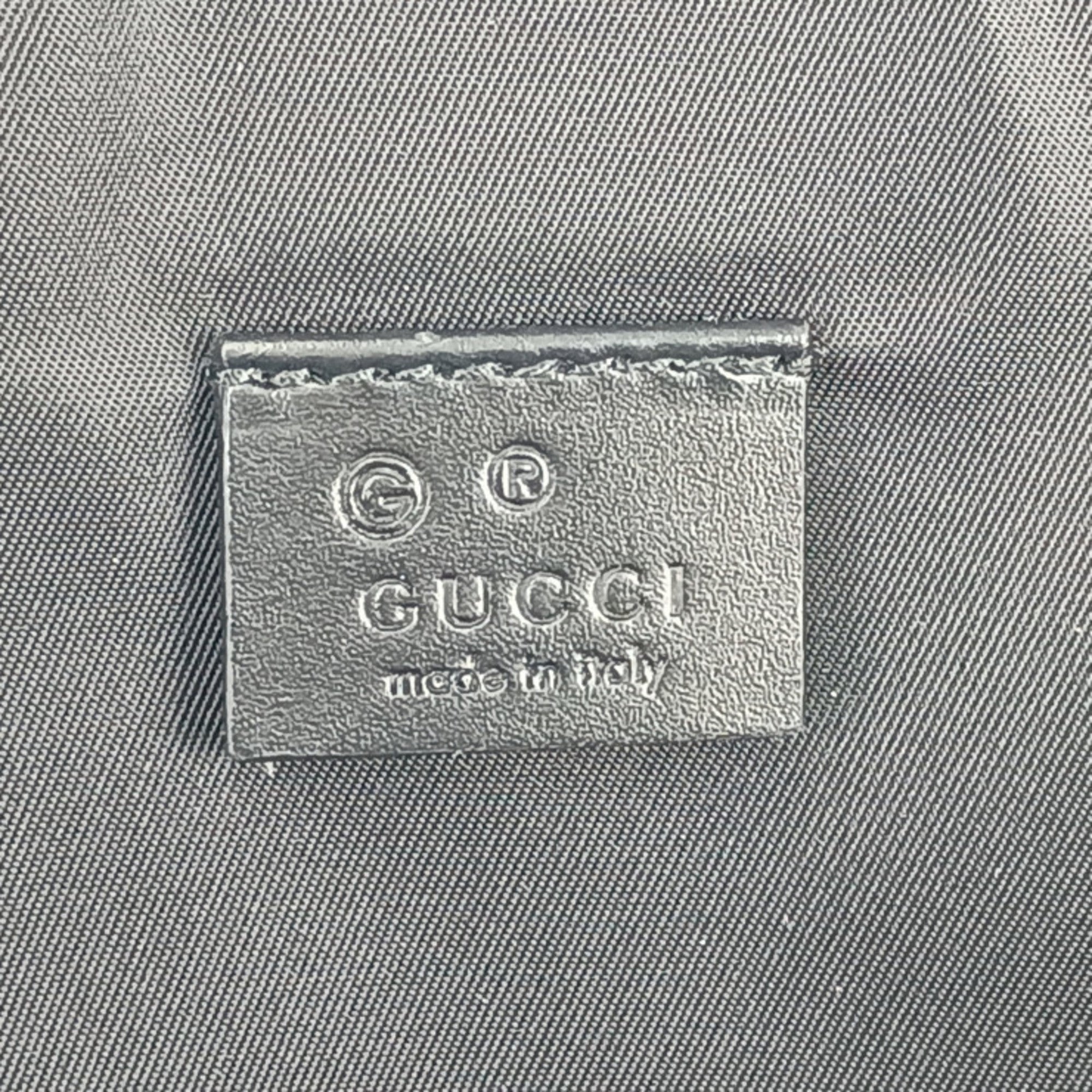 Gucci Black Canvas Leather Backpack (Pre-Owned)
