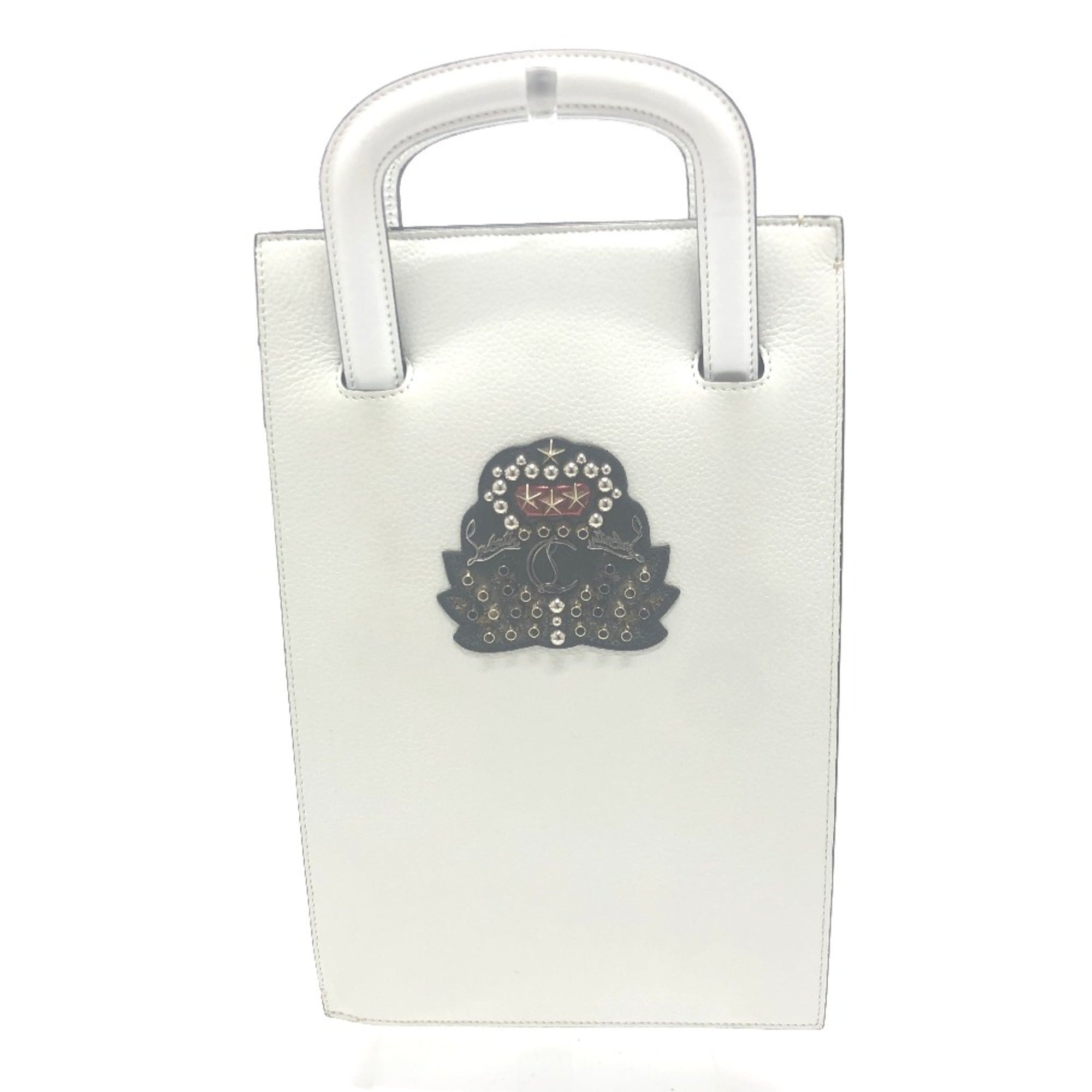Christian Louboutin White Leather Tote Bag (Pre-Owned)