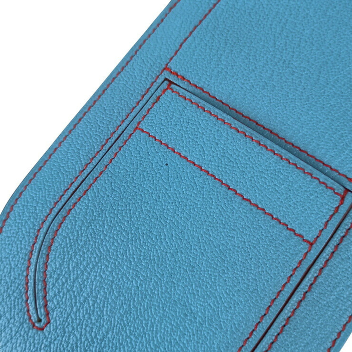 Hermes Blue Chevre Leather Pouch (Pre-Owned)