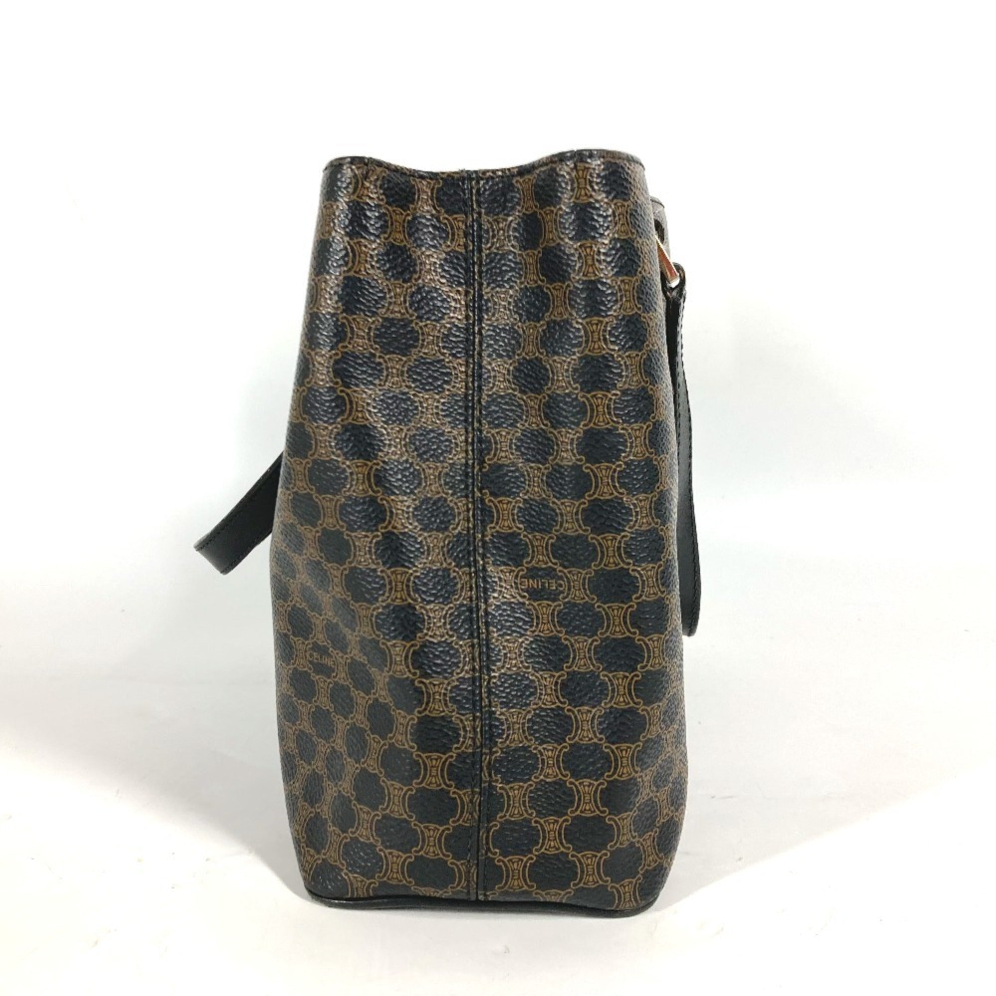 Celine Black Brown Pvc Leather Handbag Tote Bag (Pre-Owned)