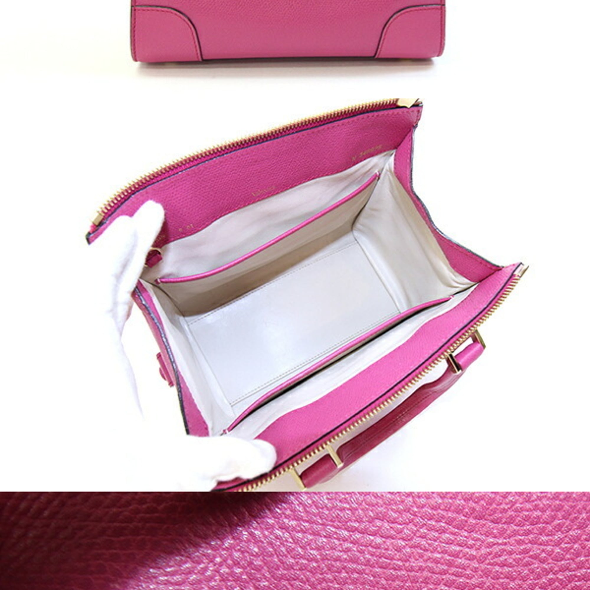 Valextra Pink Leather Handbag (Pre-Owned)