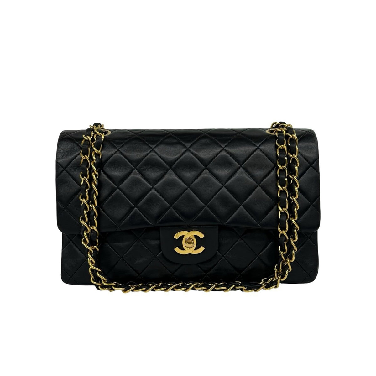Chanel Black Leather Shoulder Bag (Pre-Owned)