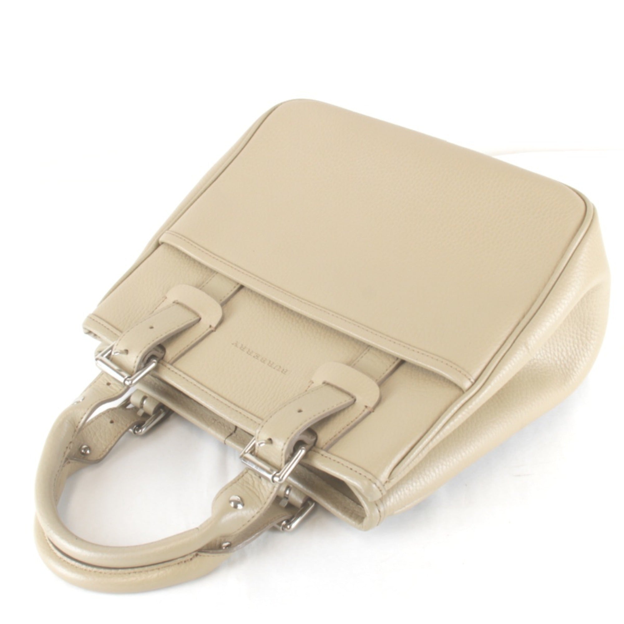 Burberry Beige Leather Handbag (Pre-Owned)