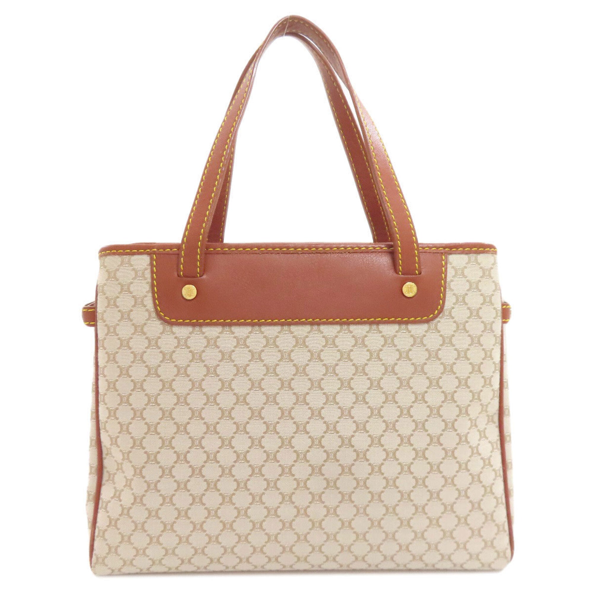 Celine Macadam Brown Canvas Handbag (Pre-Owned)