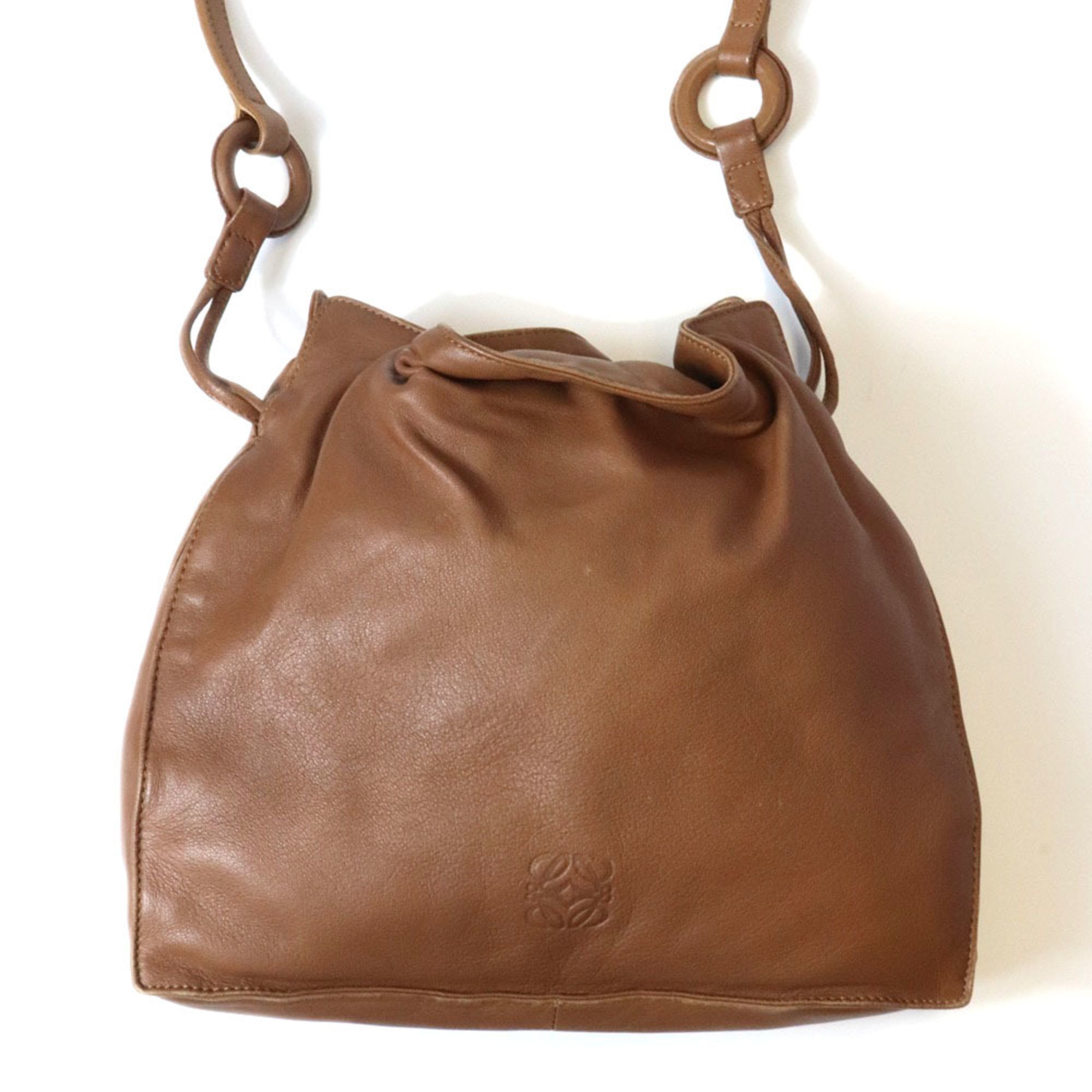 Loewe Brown Leather Shoulder Bag (Pre-Owned)
