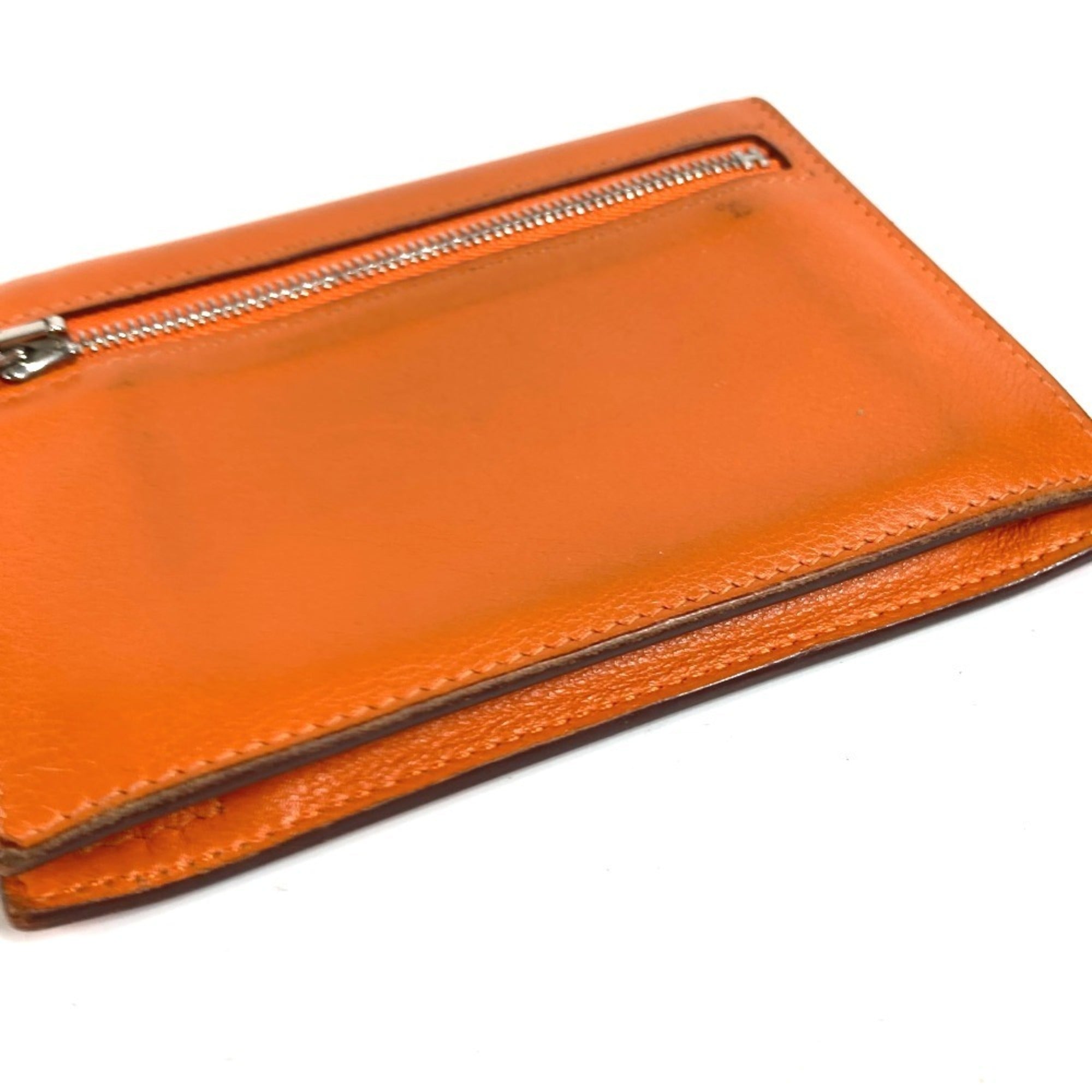 Hermes Orange Swift Leather Wallet (Bi-Fold) (Pre-Owned)