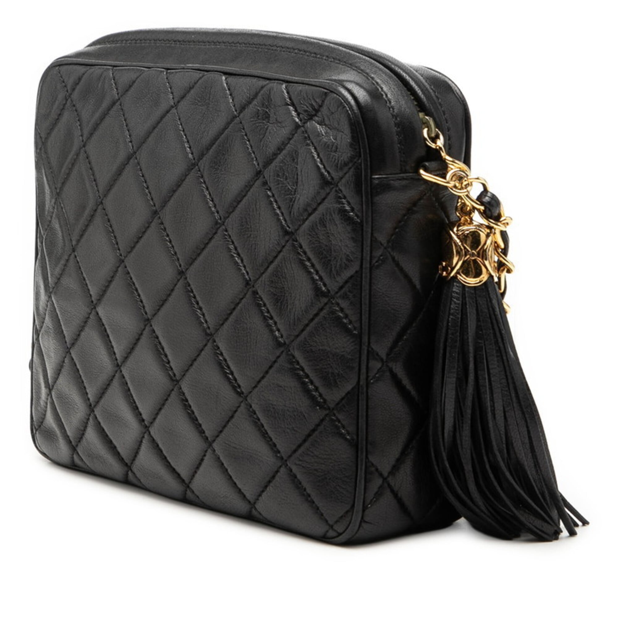 Chanel Black Leather Shoulder Bag (Pre-Owned)