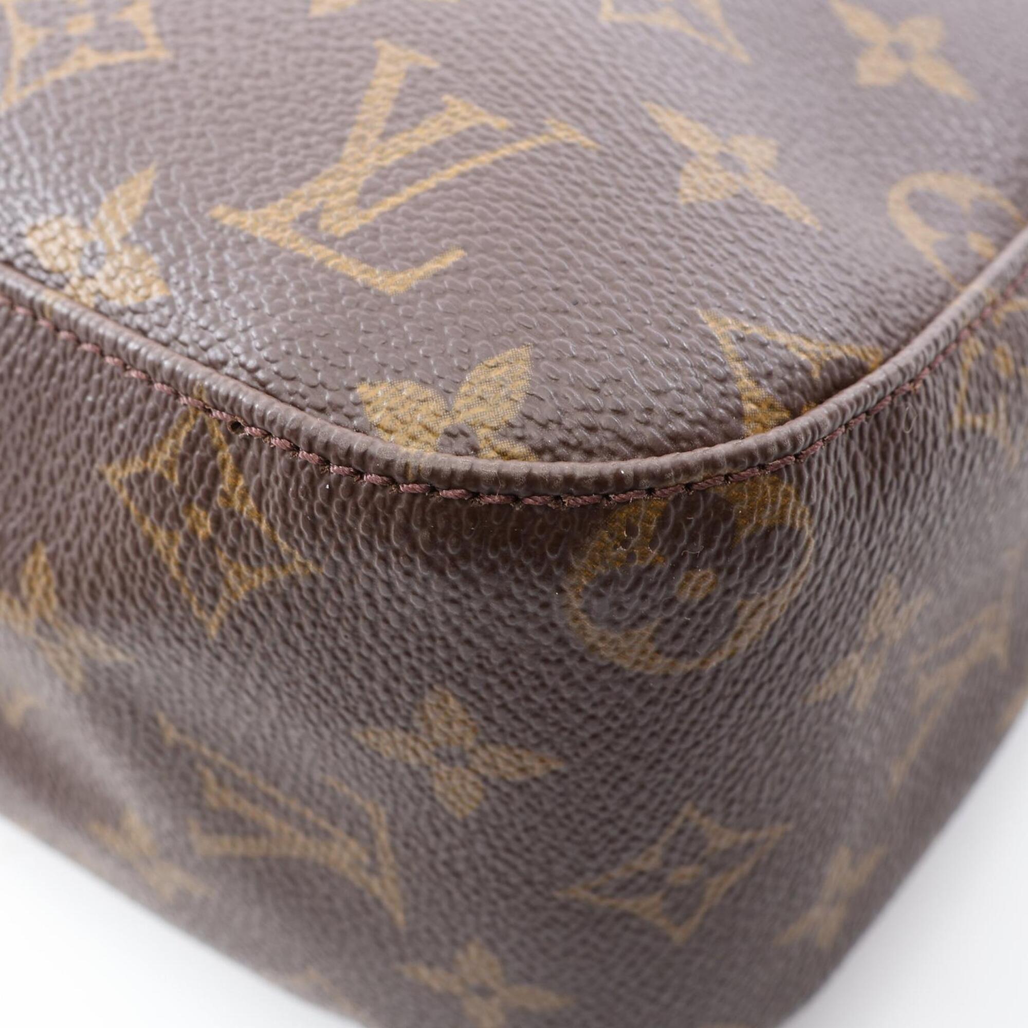Louis Vuitton Brown Coated Canvas Pvc Monogram Leather Handbag Shoulder Bag (Pre-Owned)