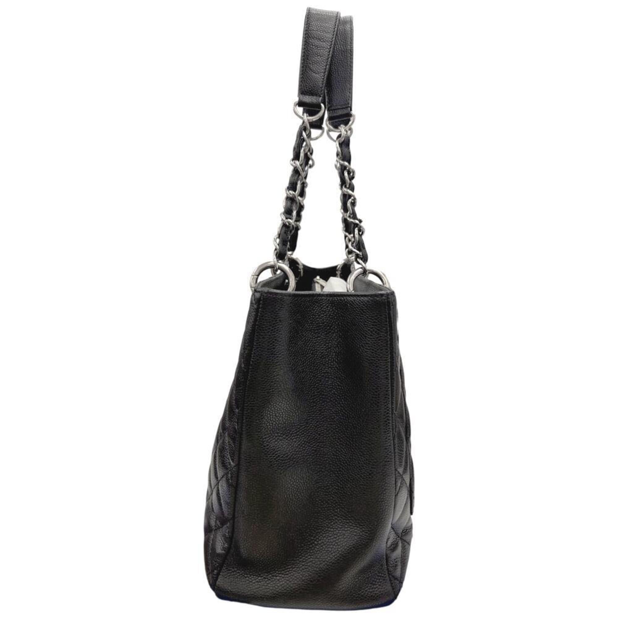 Chanel Black Grained Calfskin Tote Bag (Pre-Owned)