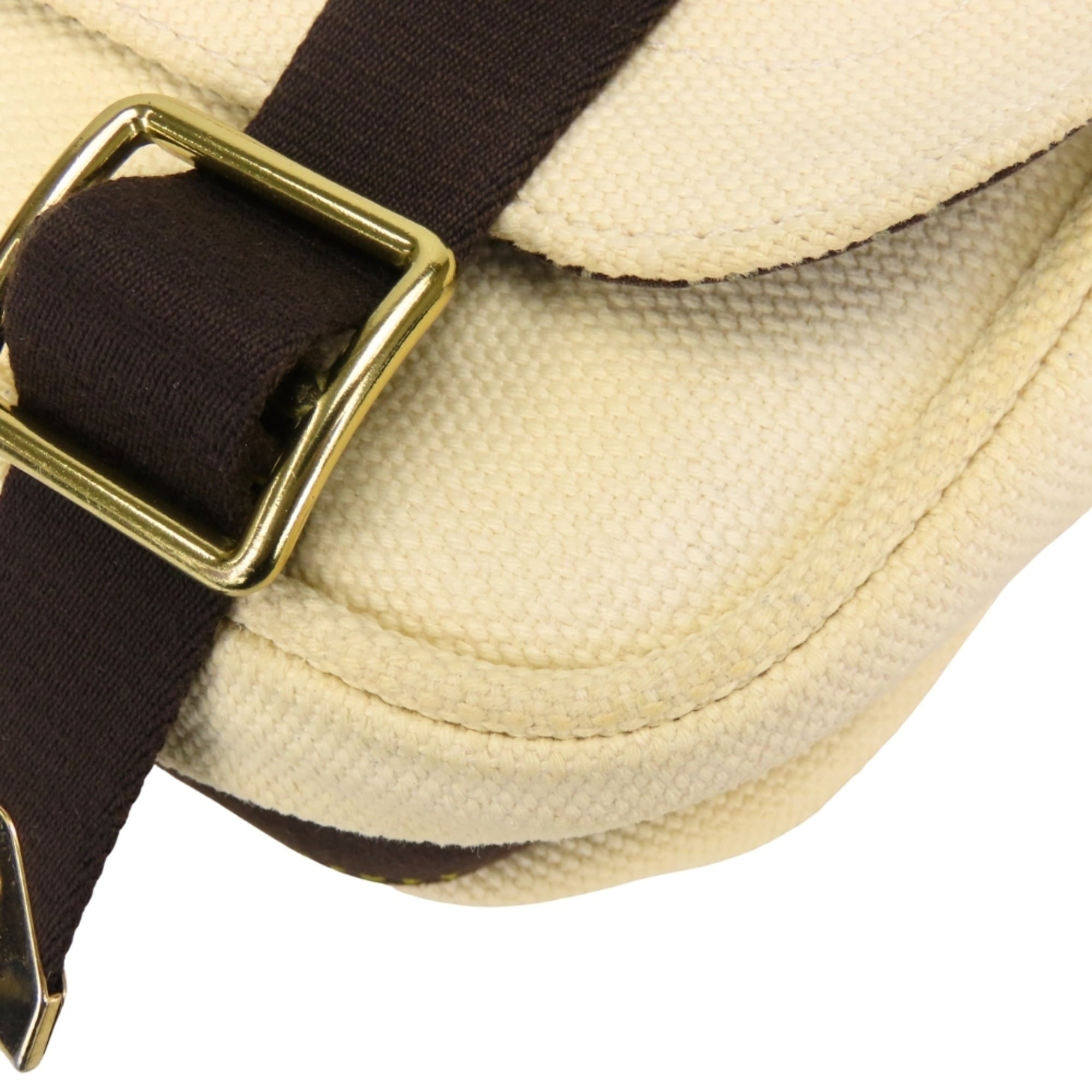 Louis Vuitton Brown Ecru Ivory Canvas Shoulder Bag (Pre-Owned)