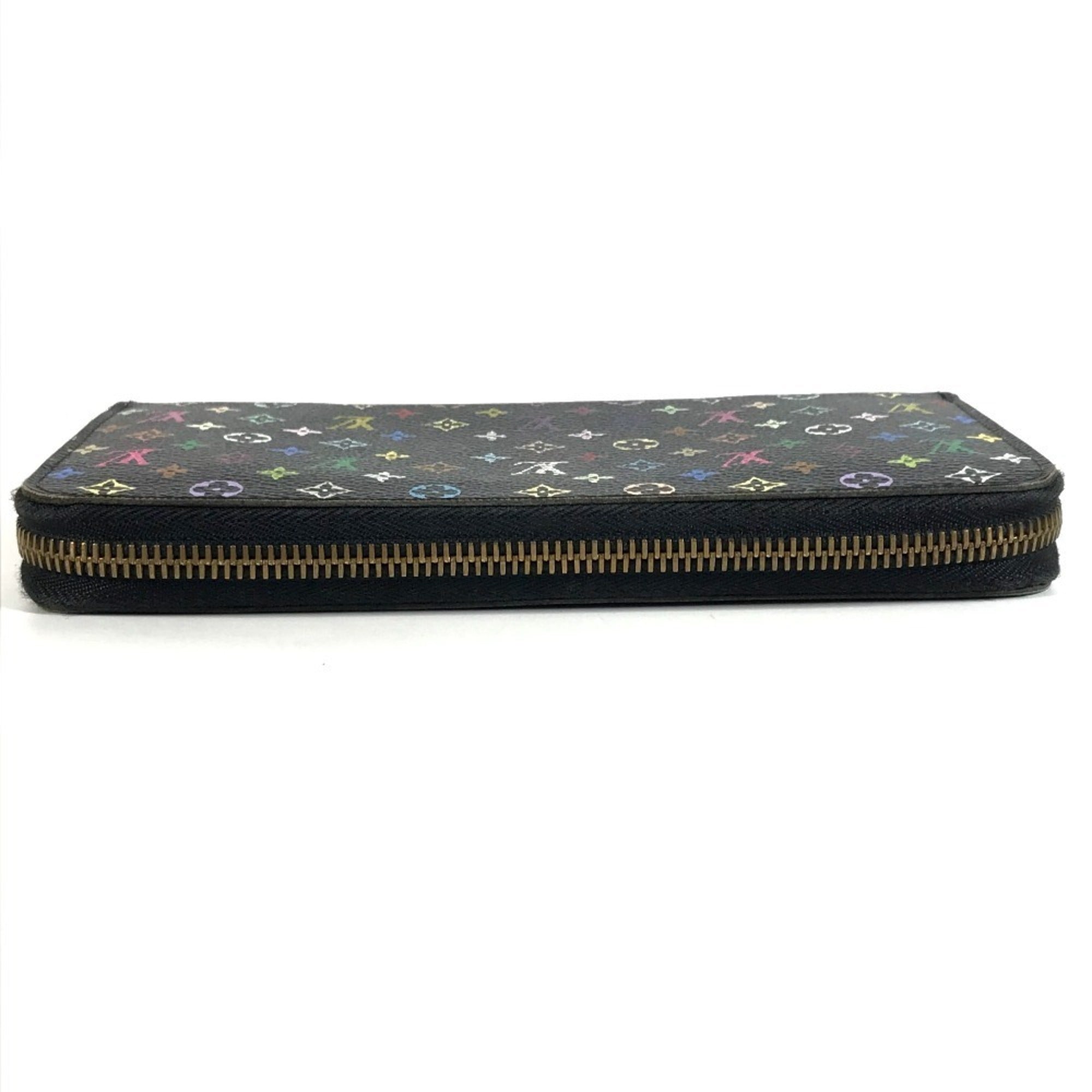 Louis Vuitton Black Noir Monogram Multicolore Long Wallet (Bi-Fold) (Pre-Owned)