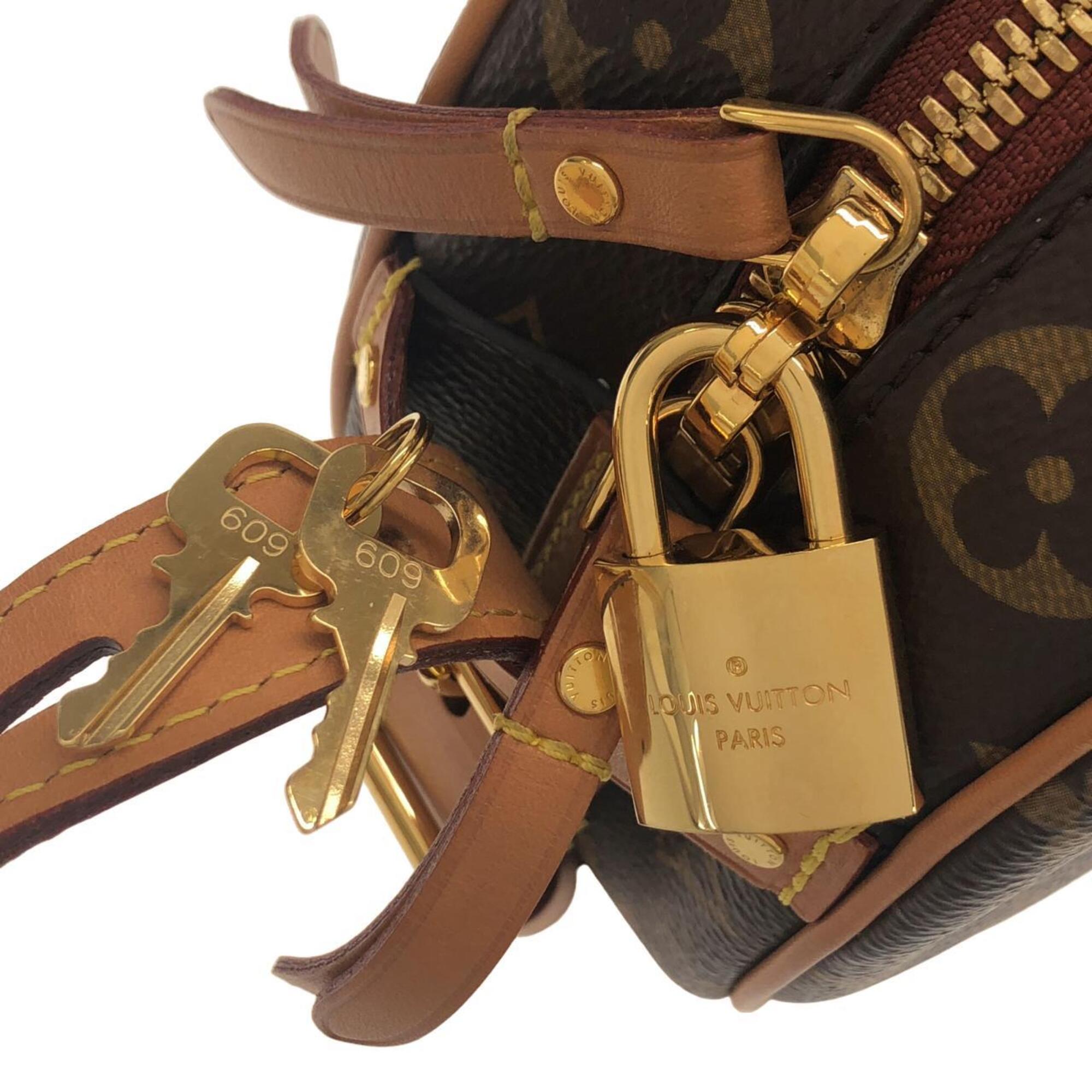 Louis Vuitton Marron Coated Canvas Shoulder Bag (Pre-Owned)
