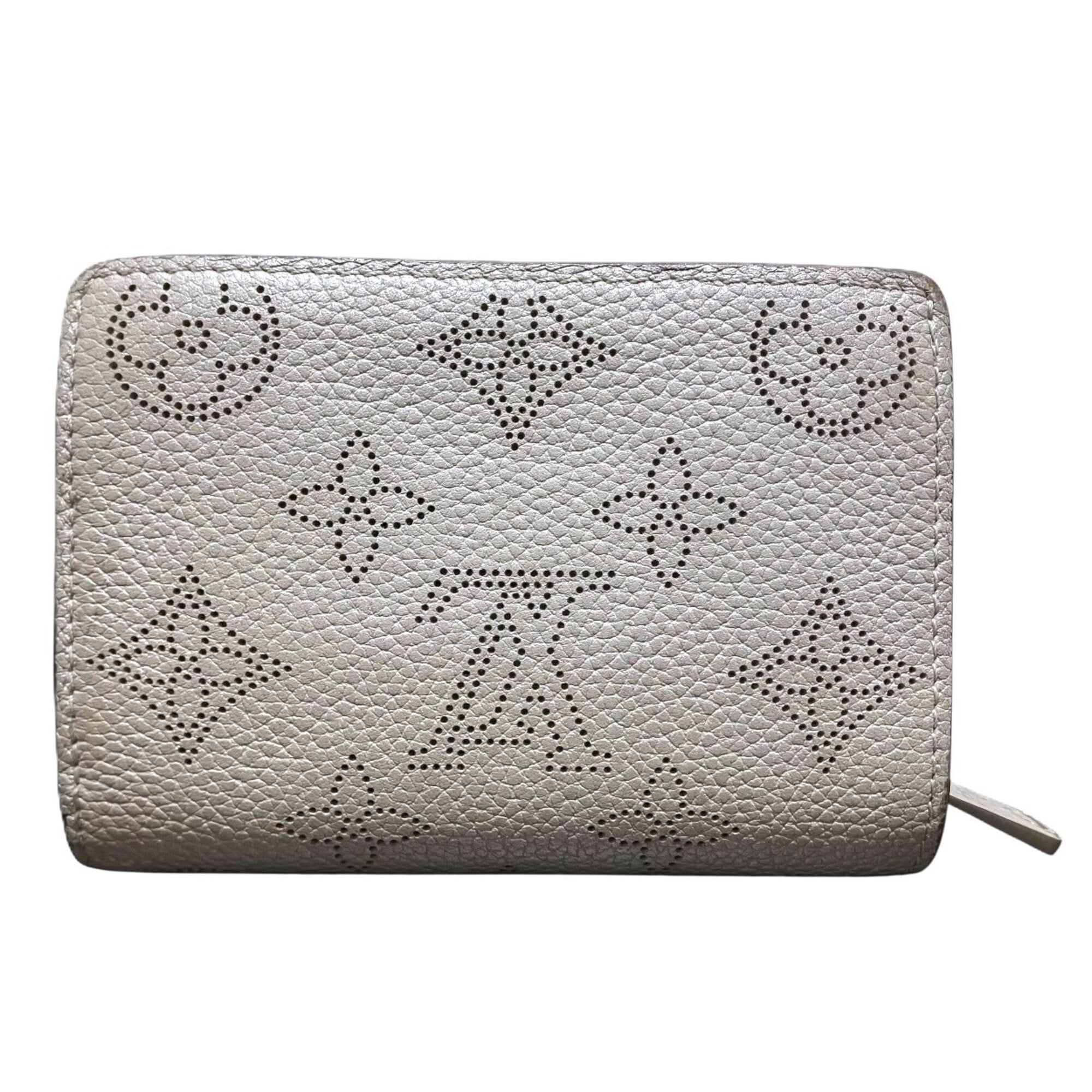 Louis Vuitton Mahina Grayish Leather Wallet (Bi-Fold) (Pre-Owned)