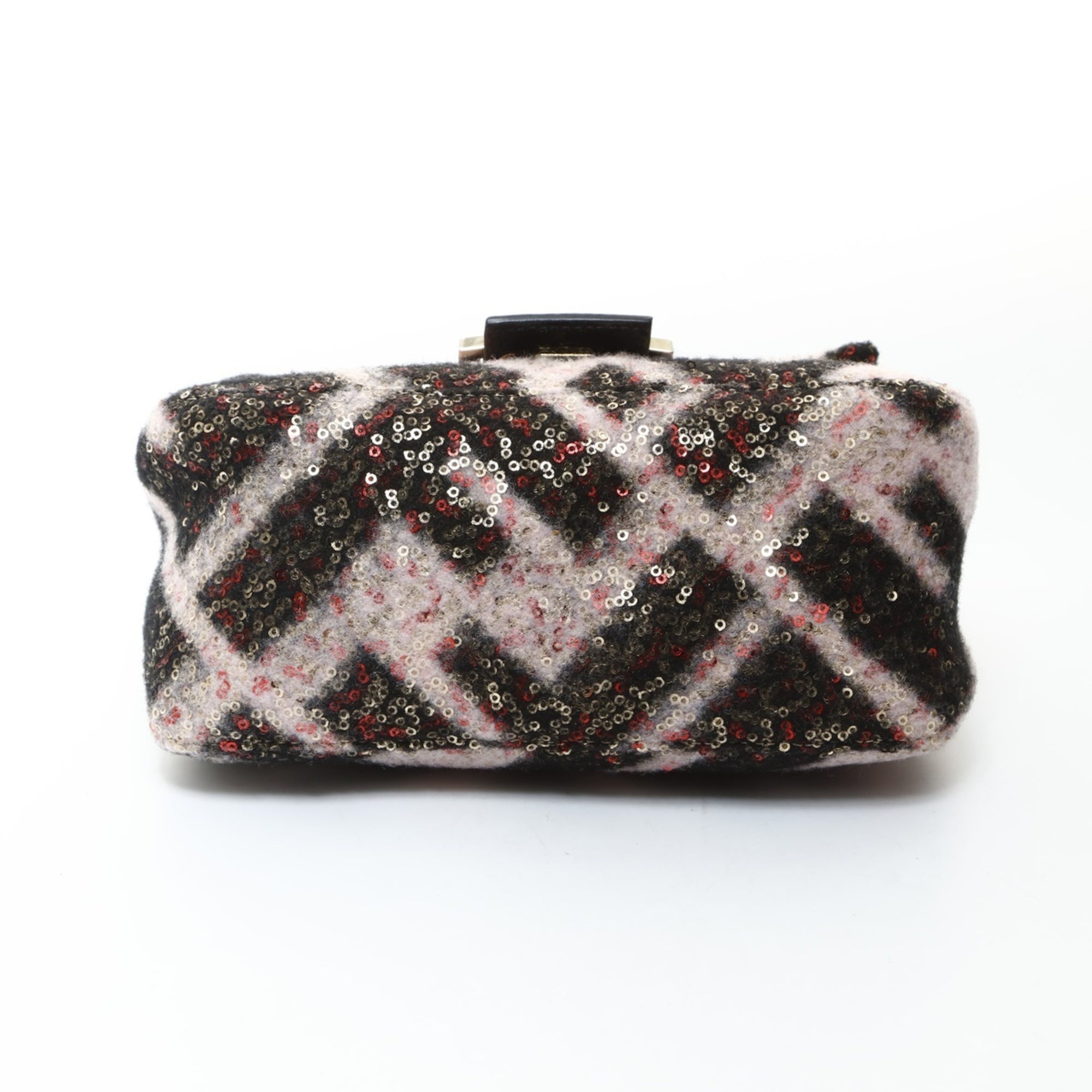 Fendi Black Wool Shoulder Bag (Pre-Owned)
