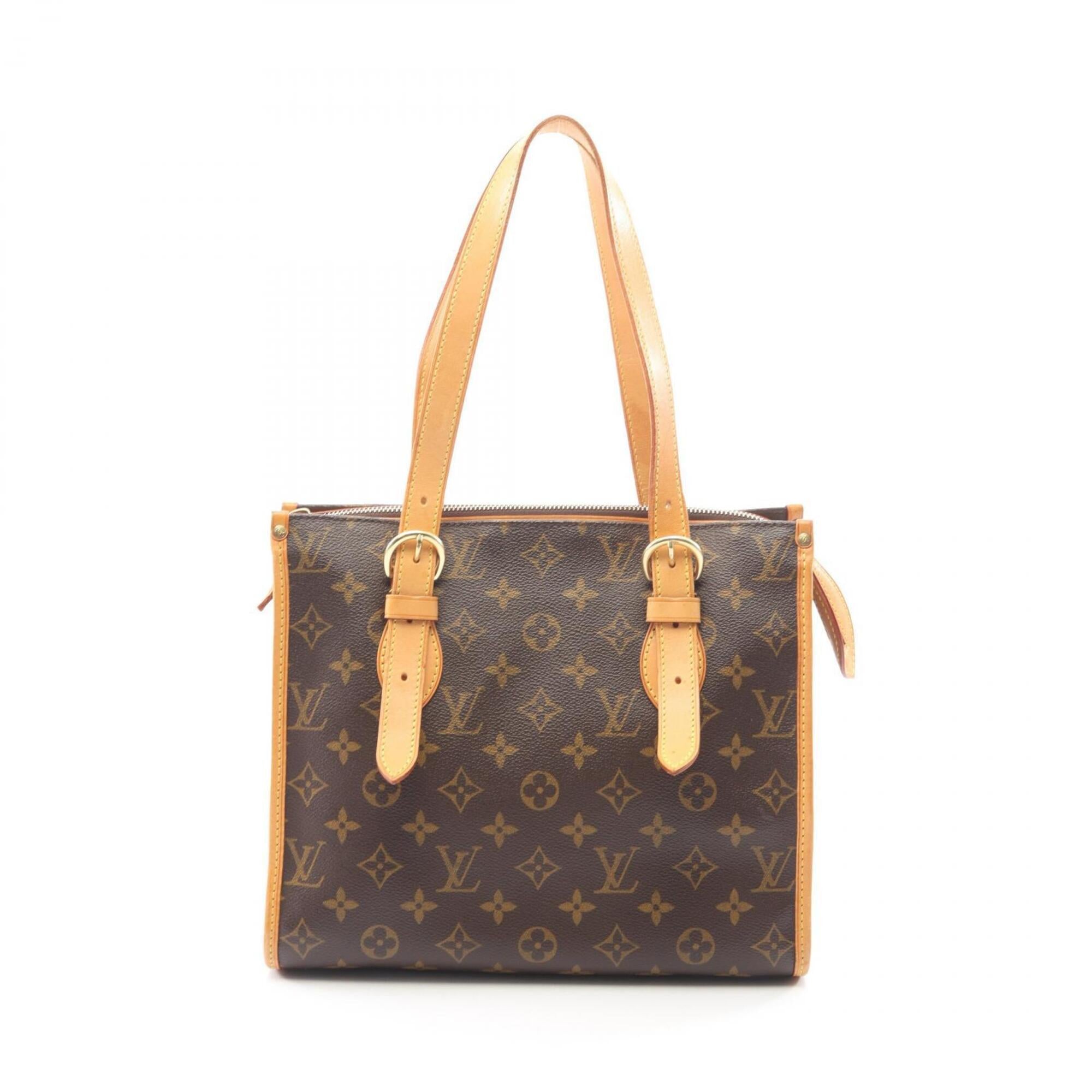 Louis Vuitton Brown Coated Canvas Pvc Monogram Leather Handbag Tote Bag (Pre-Owned)