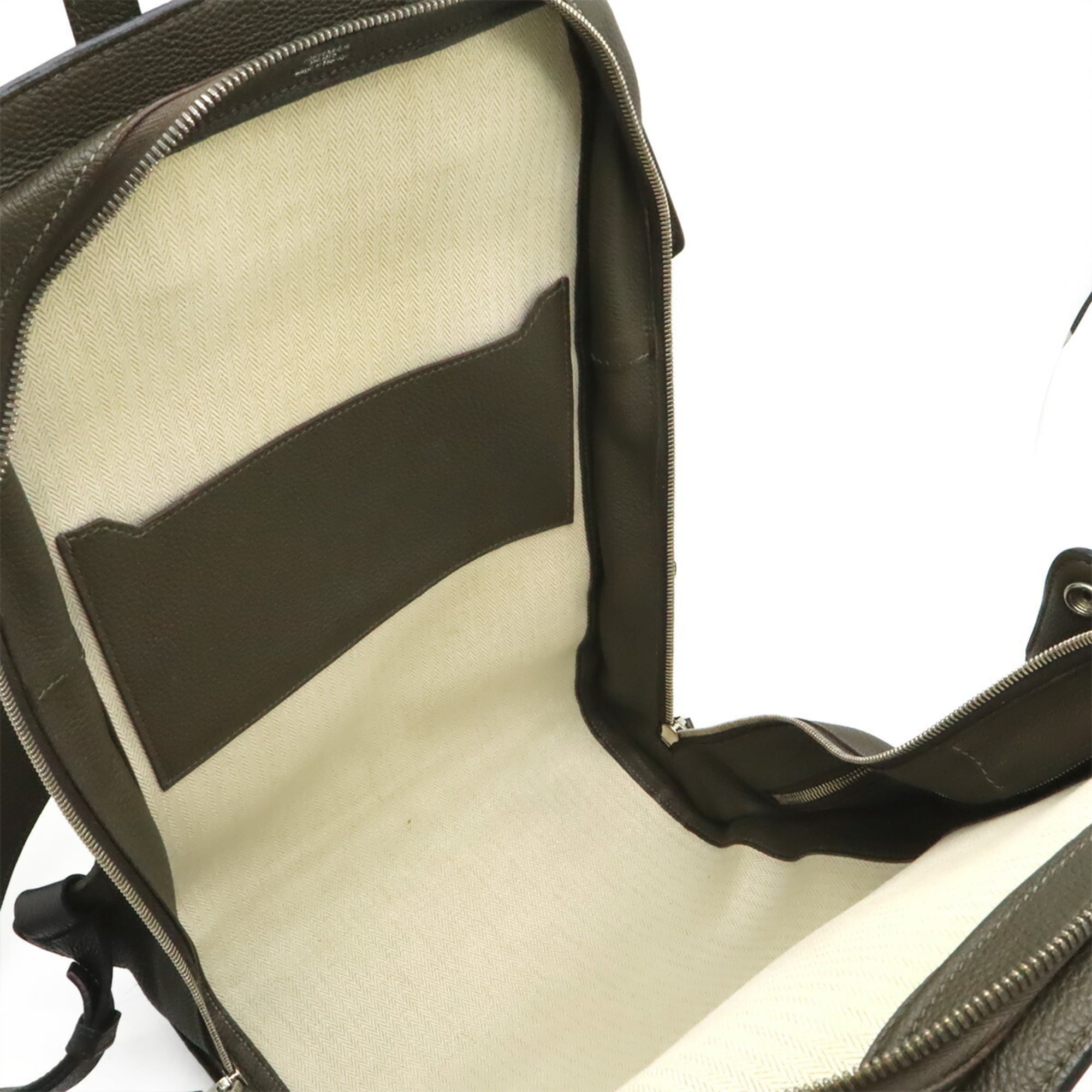 Hermes Black Vert Taurillon Clemence Leather Backpack (Pre-Owned)