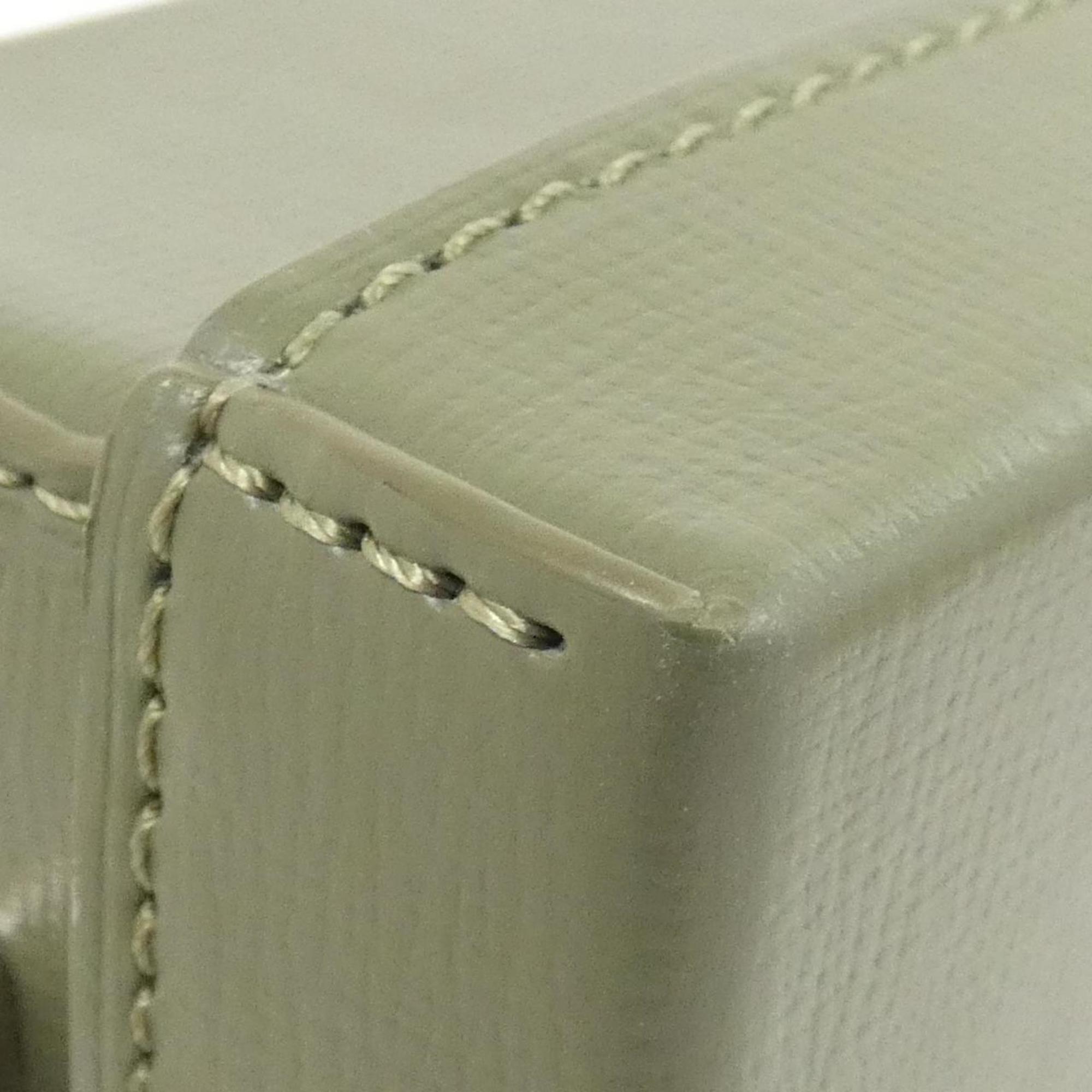 Louis Vuitton Khaki Leather Handbag (Pre-Owned)