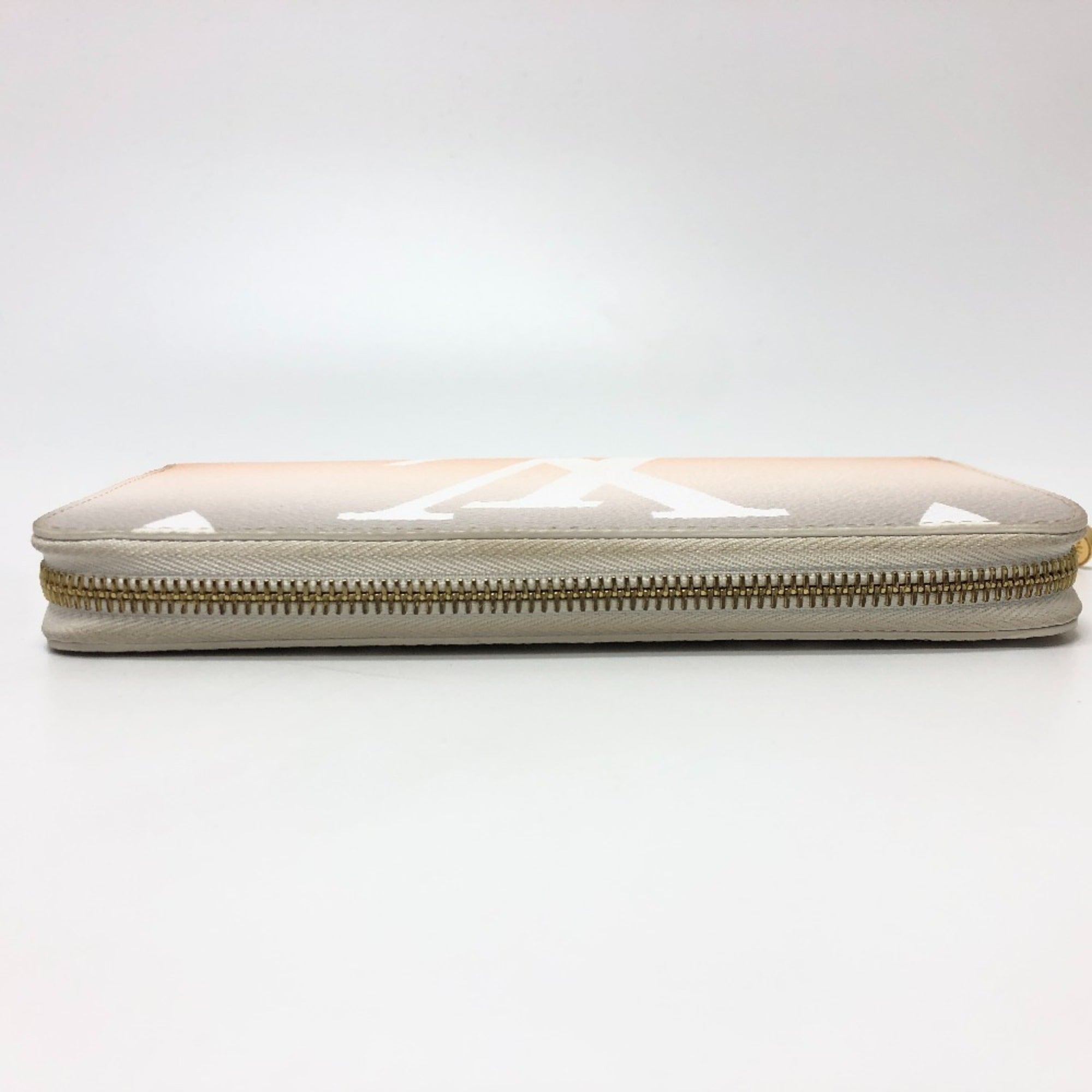 Louis Vuitton Orange White Canvas Long Wallet (Bi-Fold) (Pre-Owned)