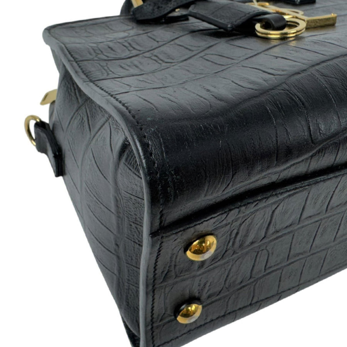 Saint Laurent Black Leather Handbag Shoulder Bag (Pre-Owned)