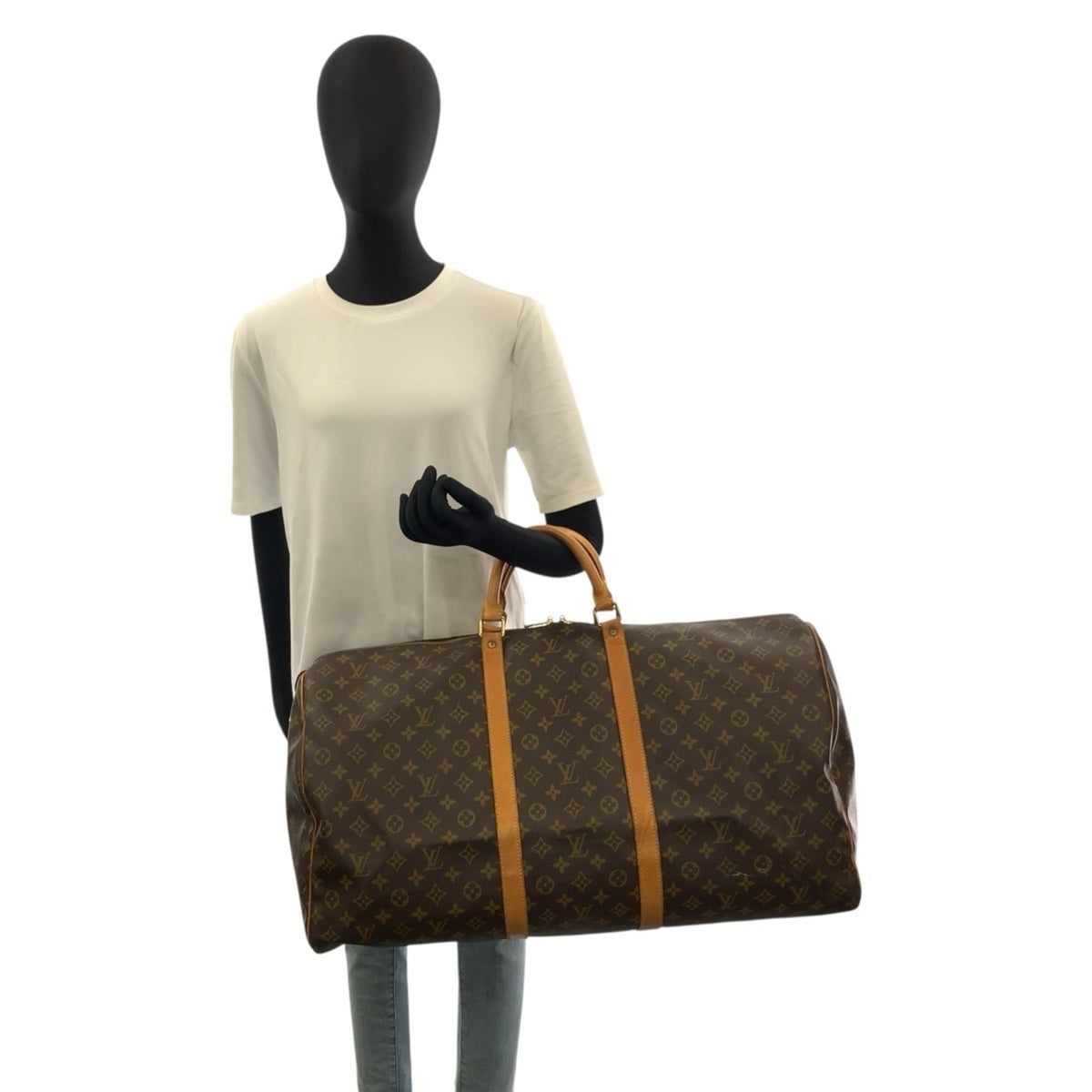 Louis Vuitton Brown Pvc Leather Boston Bag (Pre-Owned)