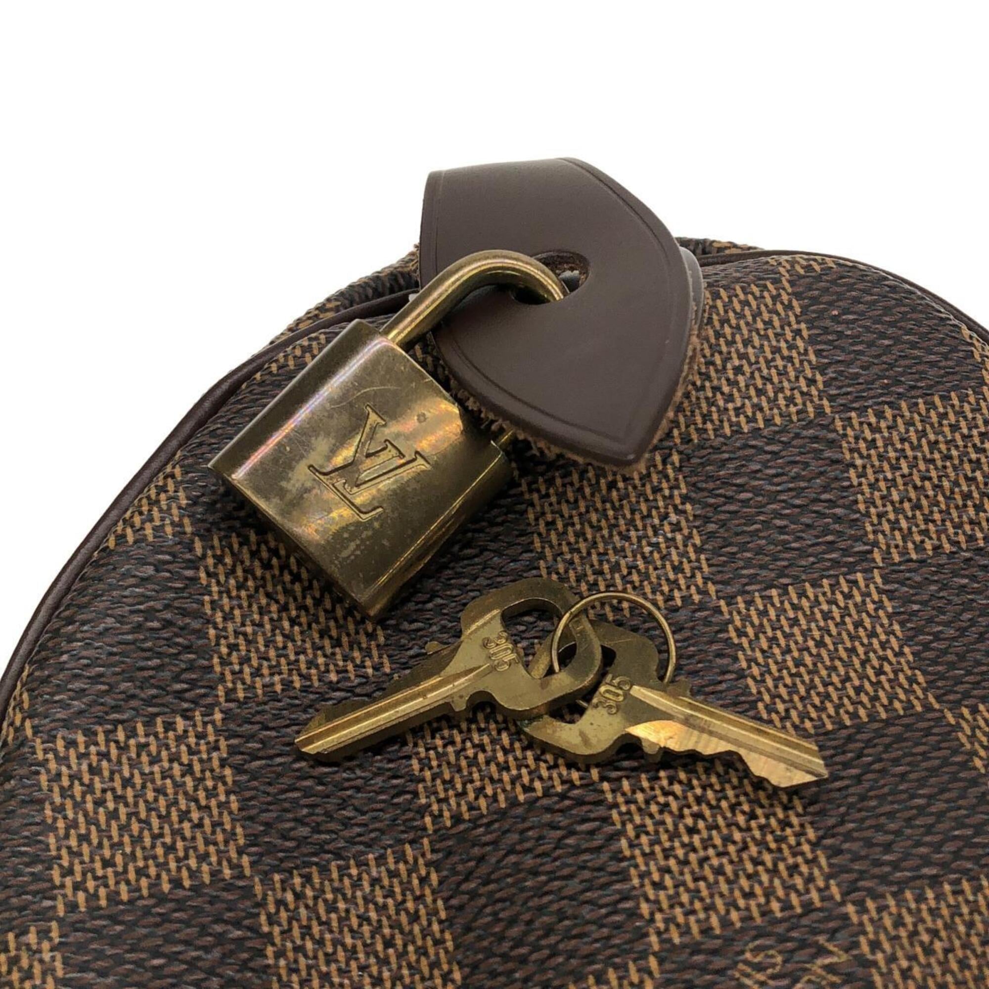 Louis Vuitton Brown Coated Canvas Boston Bag (Pre-Owned)