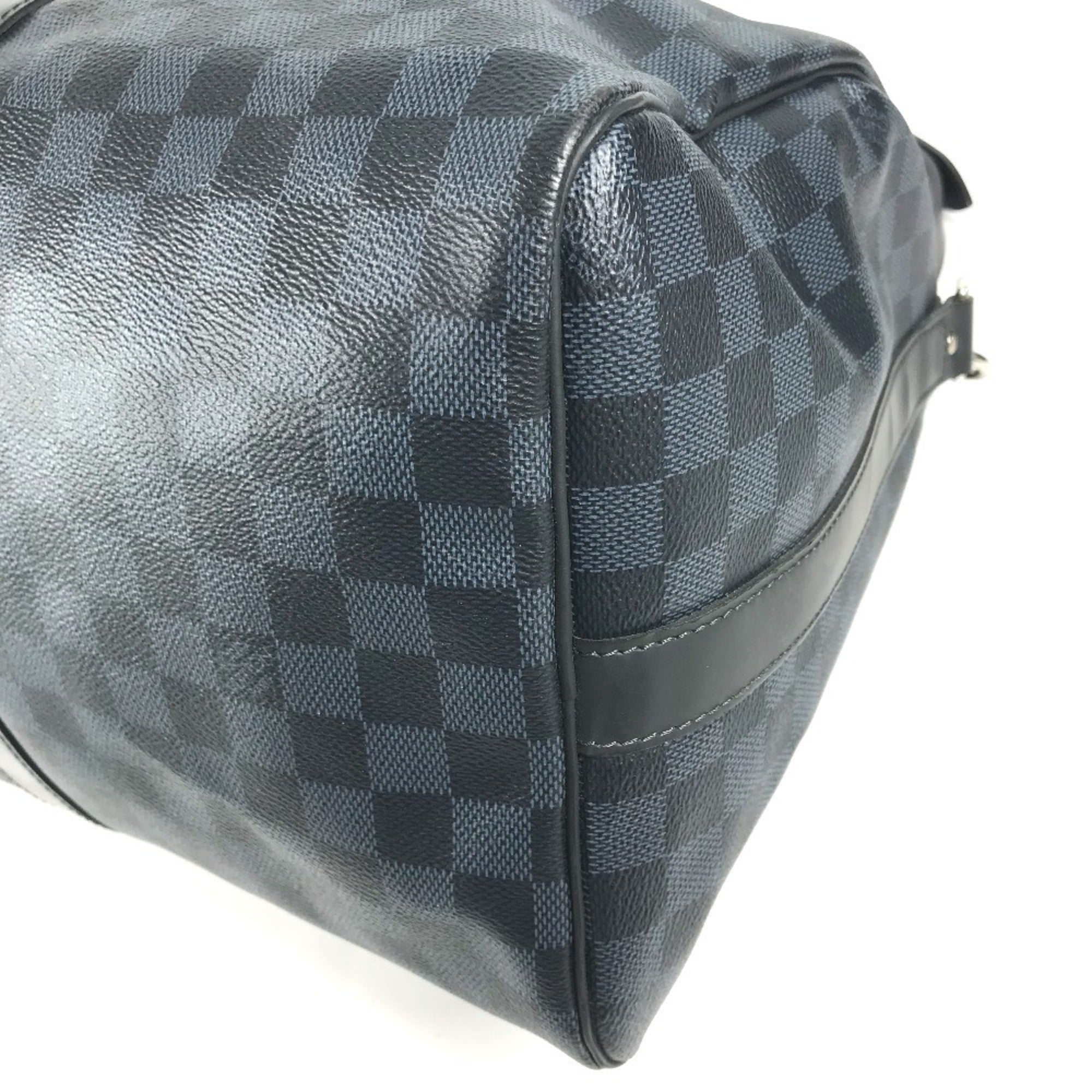 Louis Vuitton Damier Cobalt Navy Canvas Boston Bag Shoulder Bag (Pre-Owned)