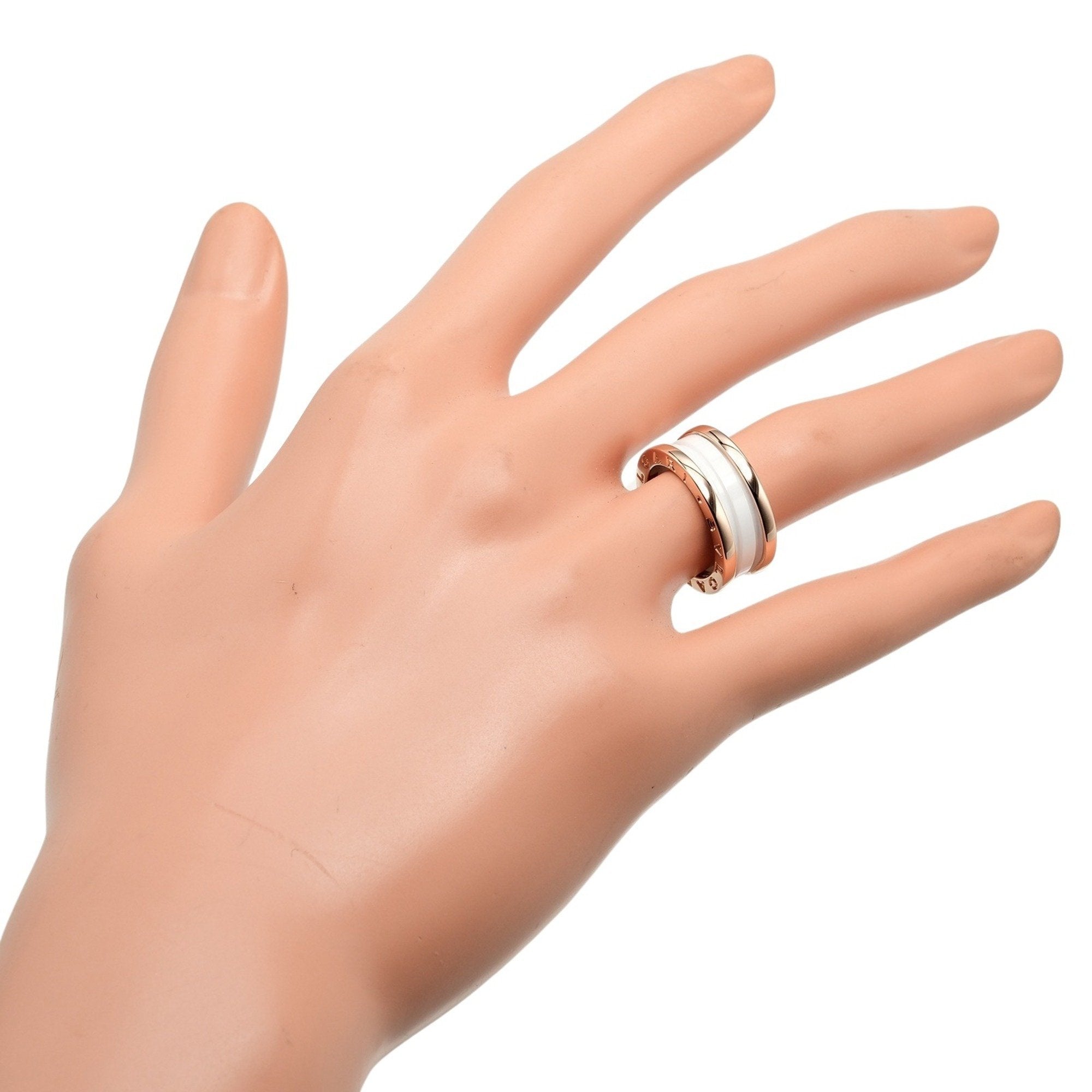 Bvlgari B.Zero1 Pink Gold Ceramic Pink Gold (18K) Band Ring (Pre-Owned)