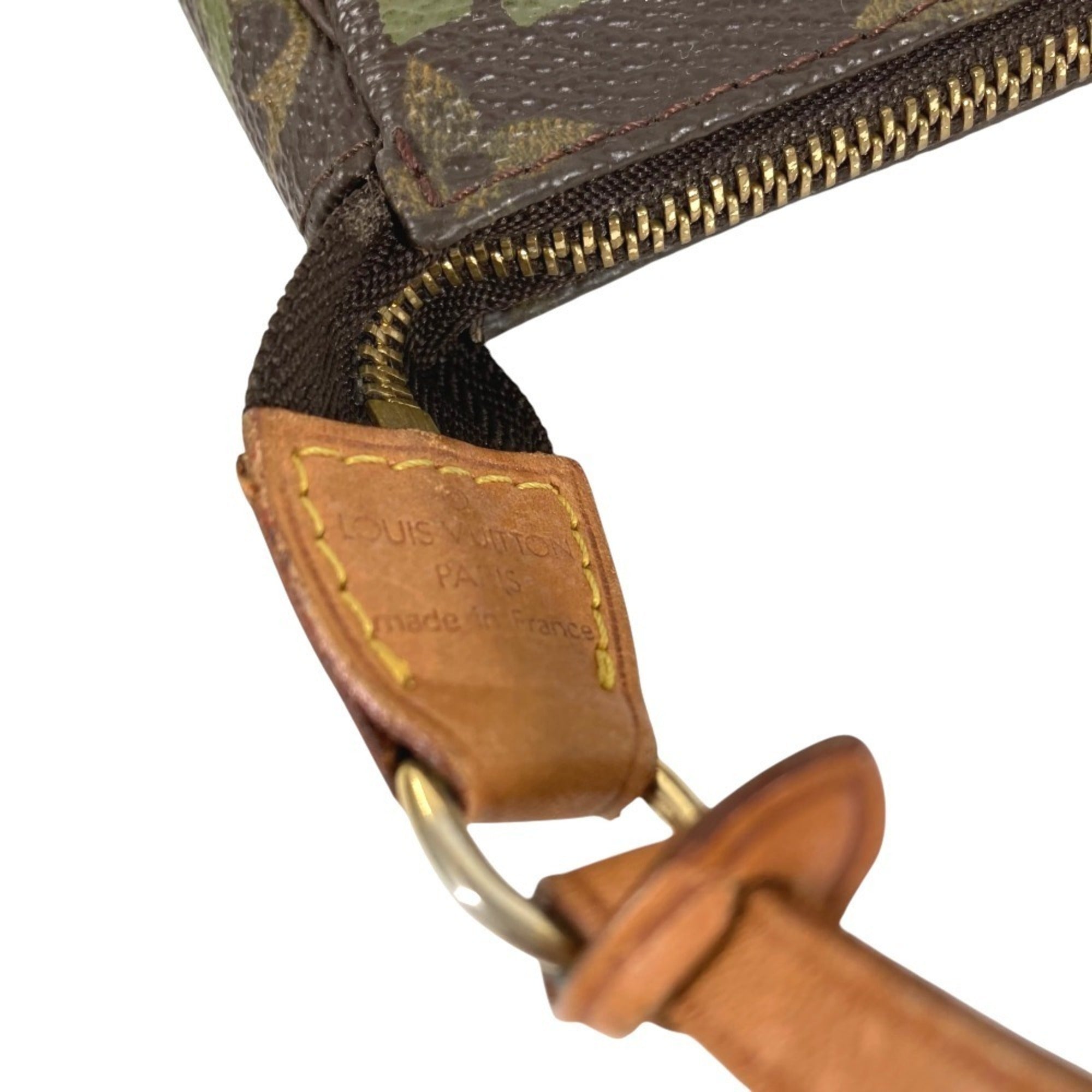 Louis Vuitton Brown Khaki Monogram Canvas Handbag Pochette Pouch Shoulder Bag (Pre-Owned)