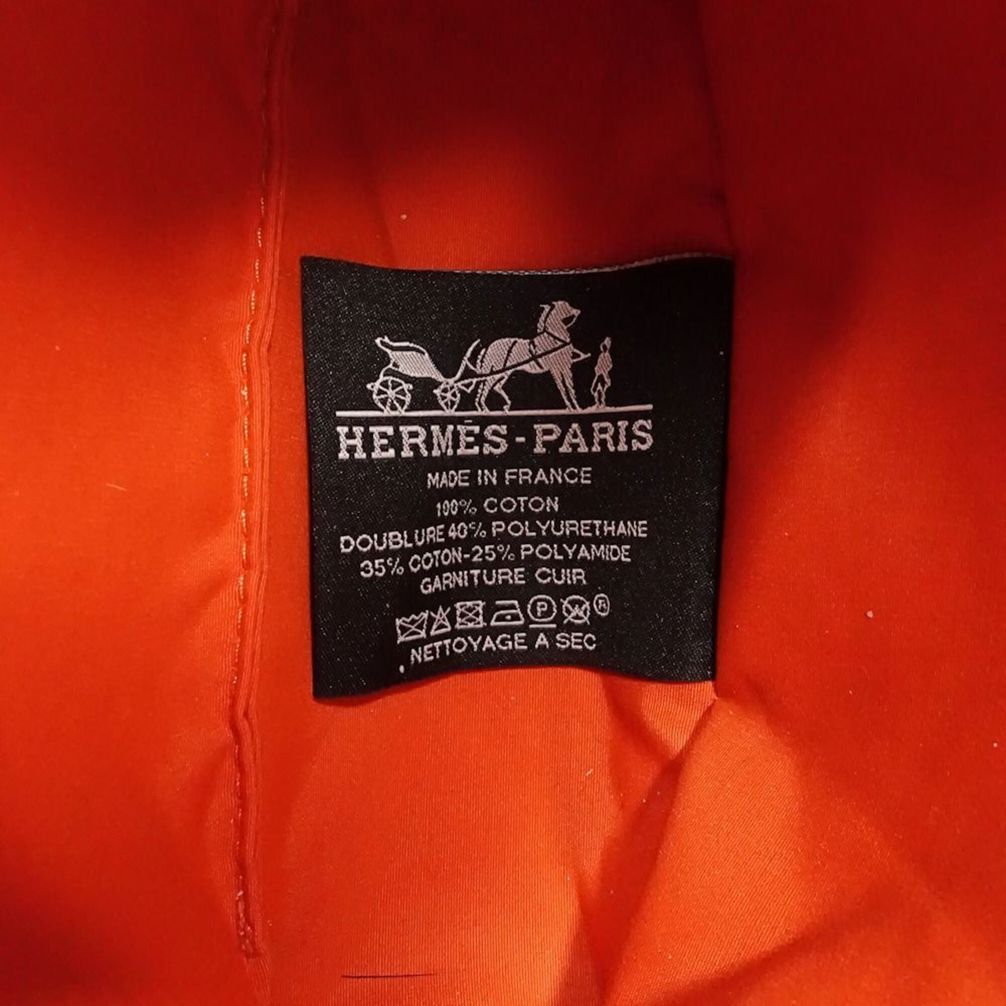 Hermes Orange Canvas Pouch (Pre-Owned)