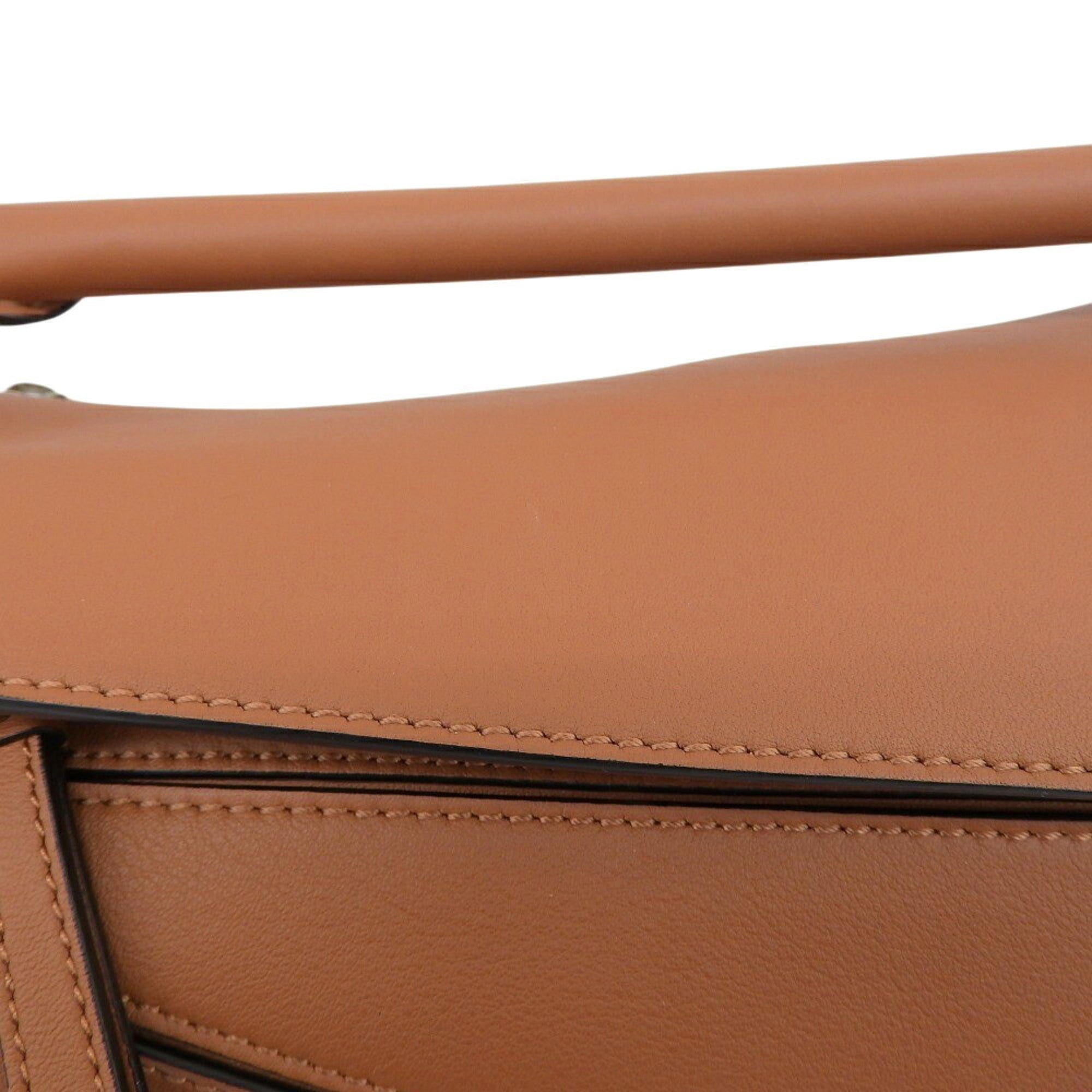 Loewe Brown Leather Handbag Shoulder Bag (Pre-Owned)