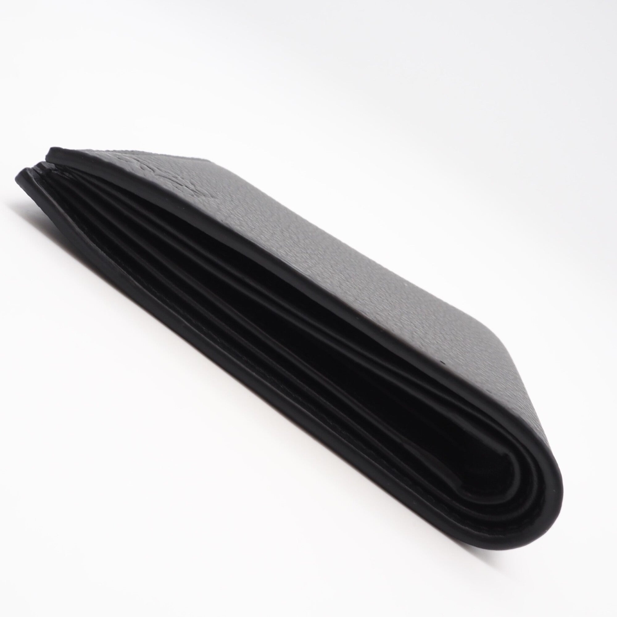 Loewe Black Gray Leather Wallet (Bi-Fold) (Pre-Owned)