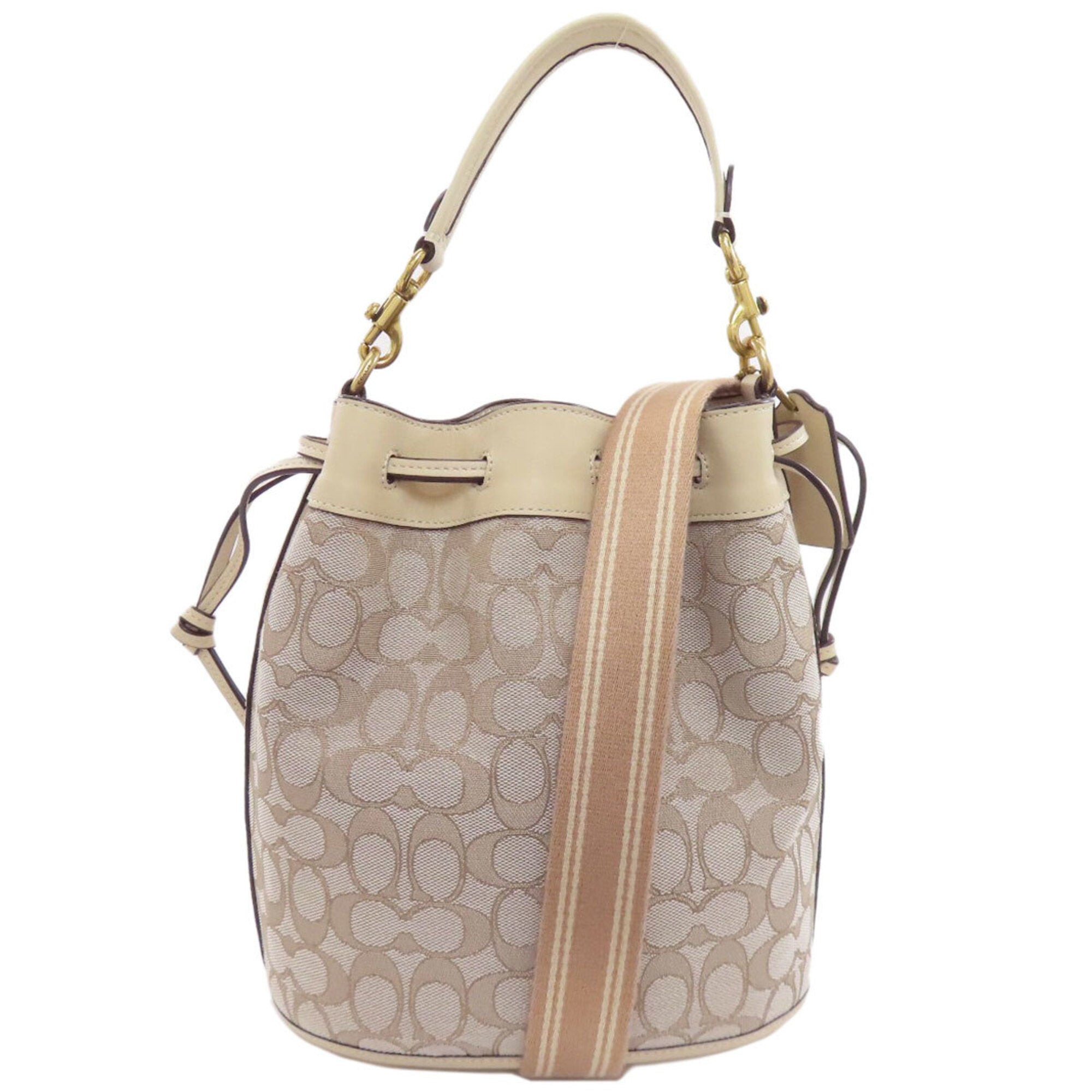 Coach Beige Canvas Handbag (Pre-Owned)